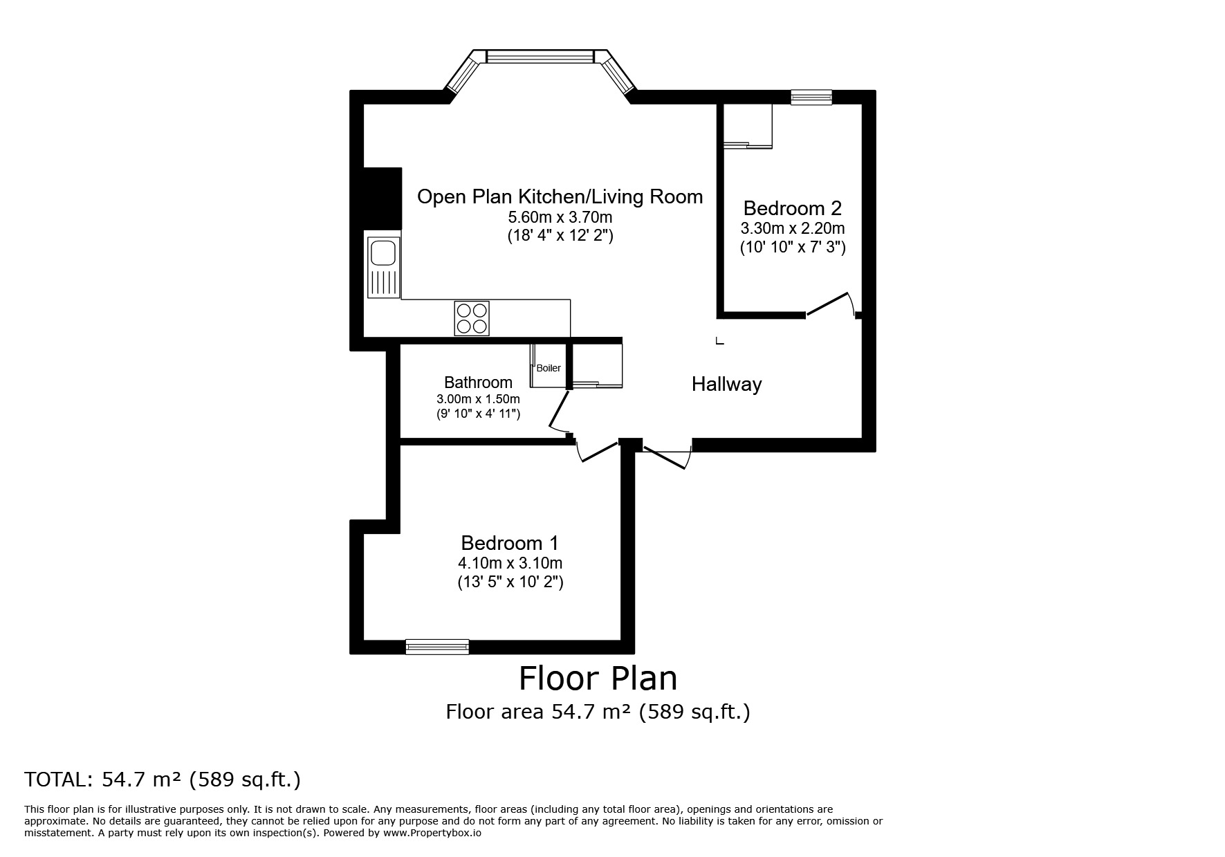 Floorplan of 2 bedroom  Flat for sale, Milehouse Road, Plymouth, Devon, PL3