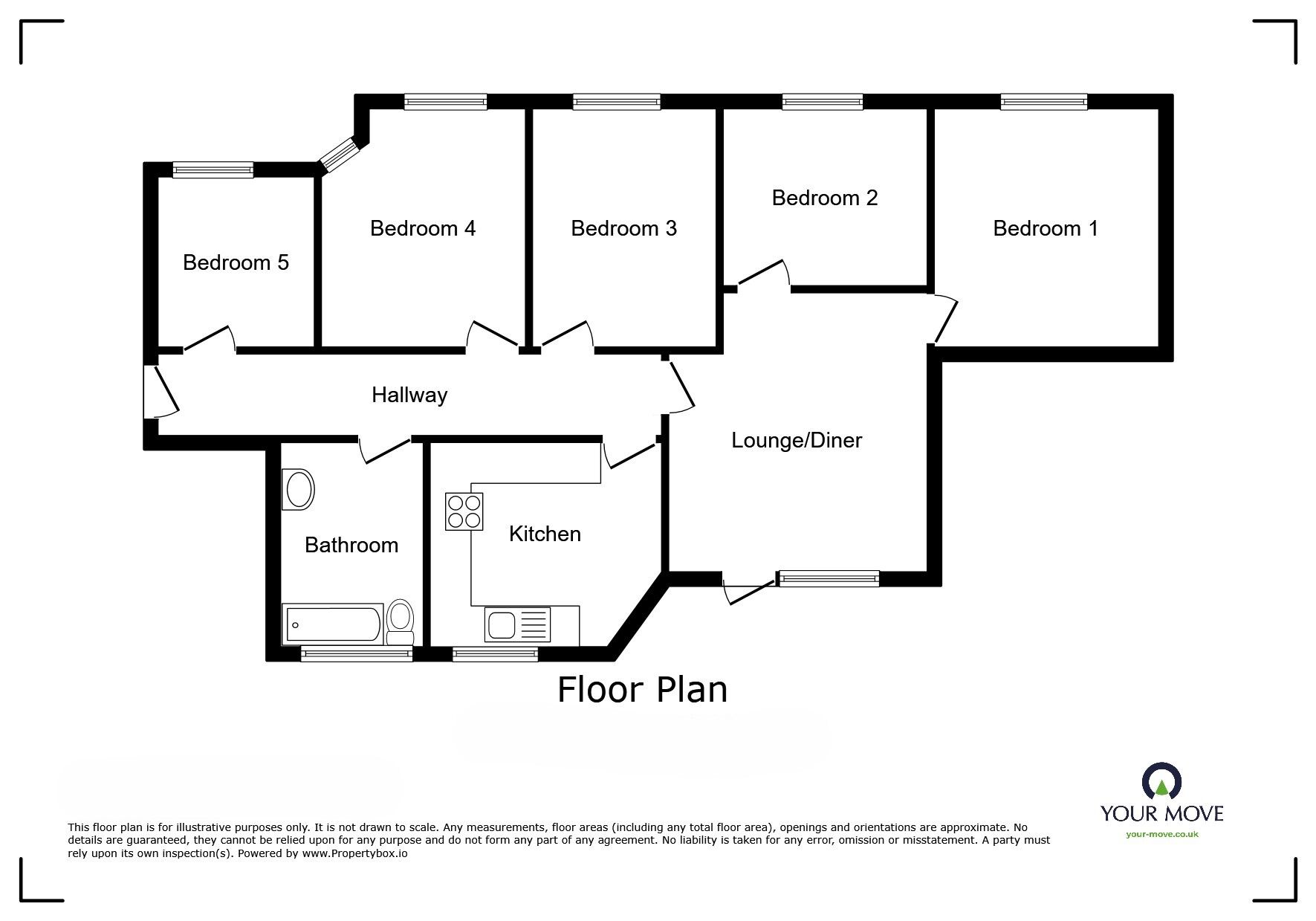 Floorplan of 5 bedroom  Flat for sale, Teats Hill Flats, Plymouth, Devon, PL4