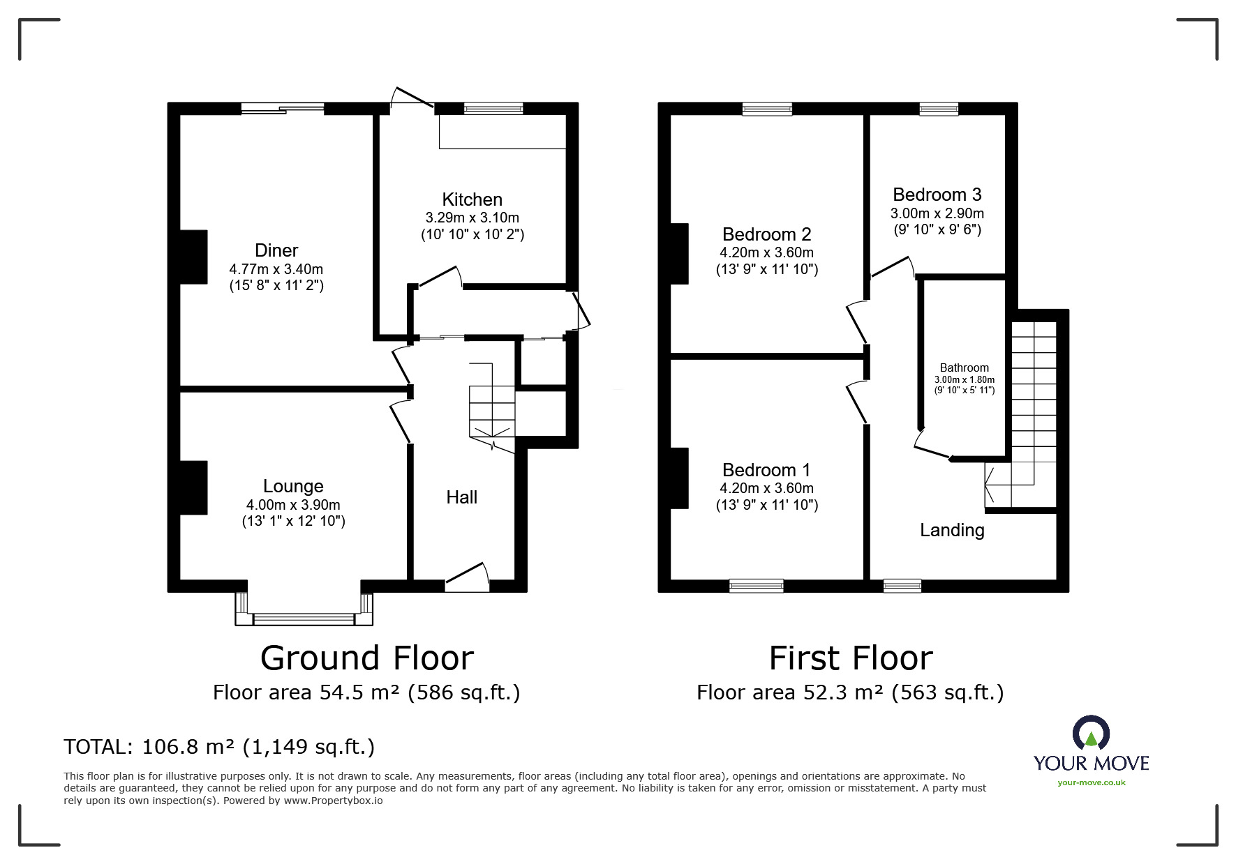 Floorplan of 3 bedroom Semi Detached House for sale, Alma Road, Plymouth, Devon, PL3