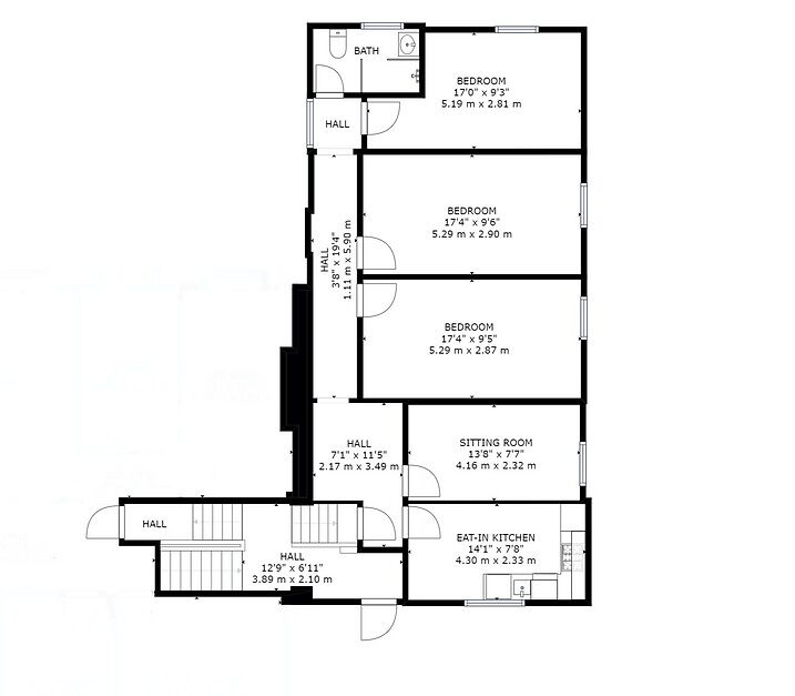 Floorplan of 3 bedroom  Room to rent, Greenbank Terrace, Greenbank, Devon, PL4