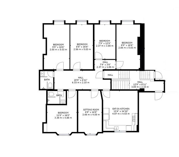 Floorplan of 5 bedroom  Flat to rent, Greenbank Terrace, Greenbank, Devon, PL4