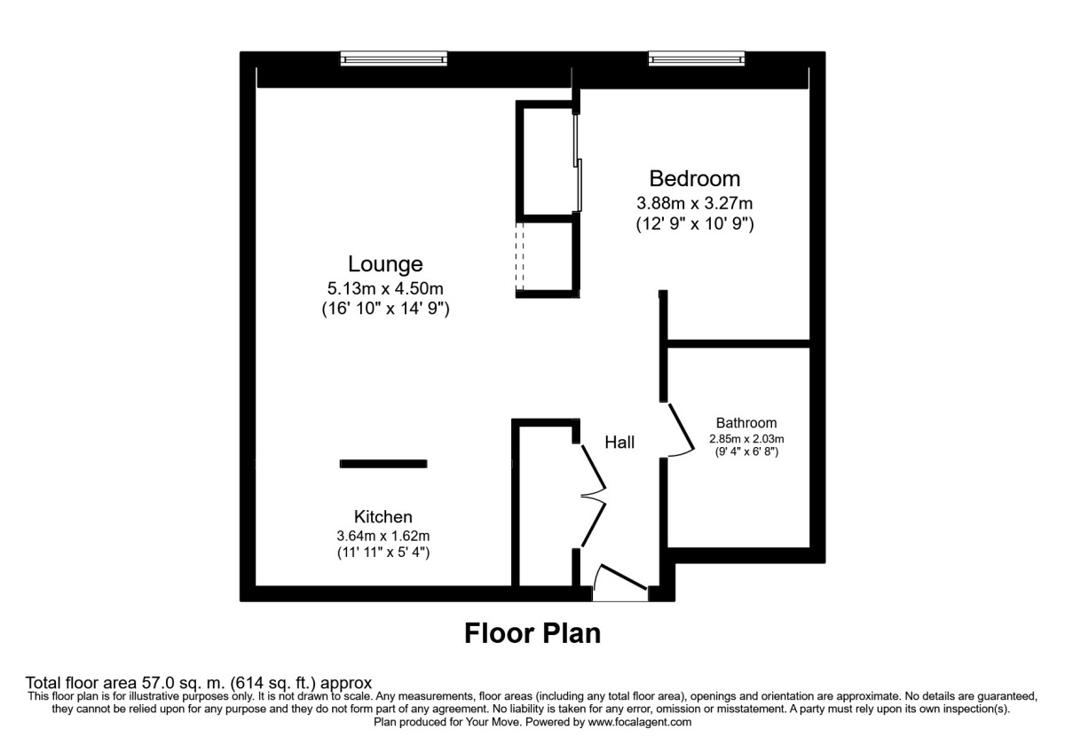 Floorplan of 1 bedroom  Flat for sale, Royal William Yard, Plymouth, Devon, PL1