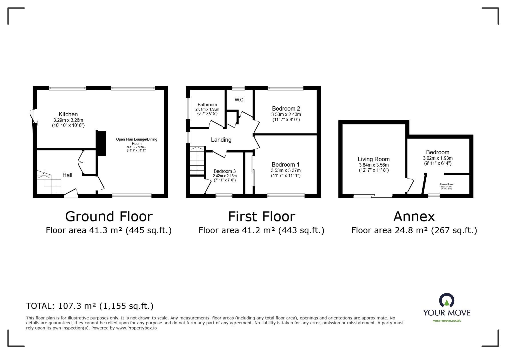 Floorplan of 3 bedroom Semi Detached House for sale, Segrave Road, Plymouth, Devon, PL2