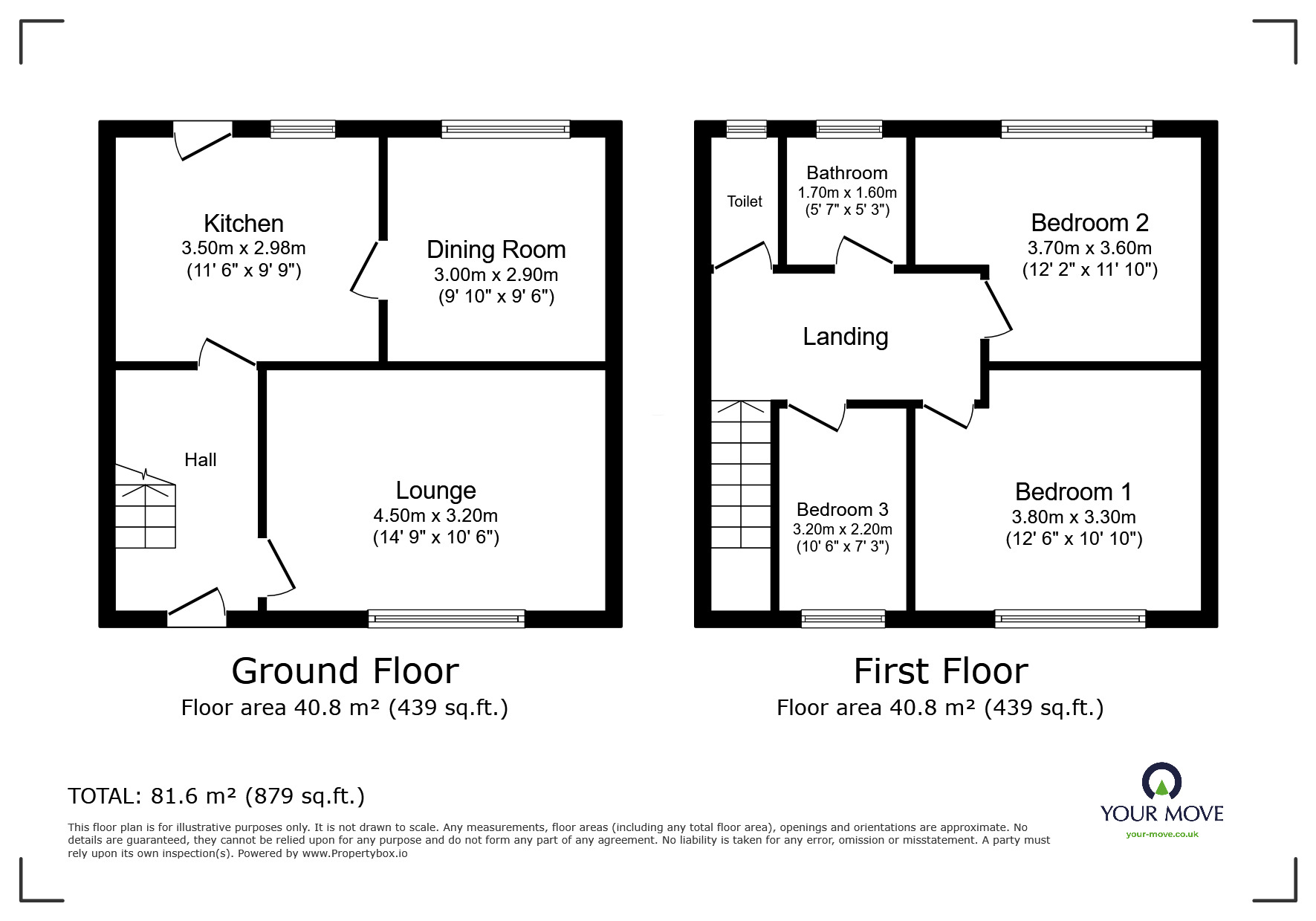 Floorplan of 3 bedroom End Terrace House for sale, Budshead Road, Plymouth, Devon, PL5