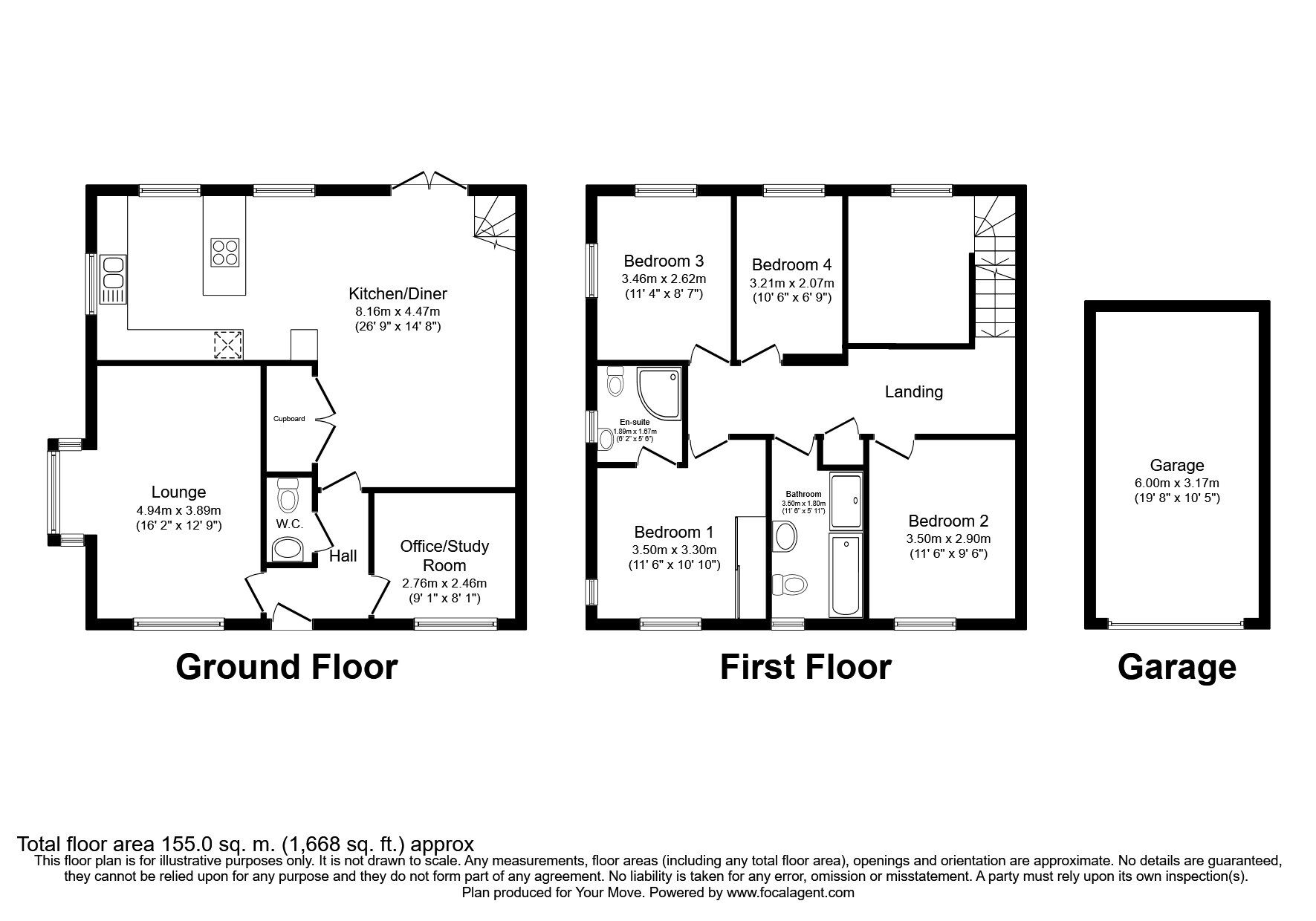 Floorplan of 4 bedroom Detached House for sale, Nellies Wood View, Dartington, Totnes, TQ9