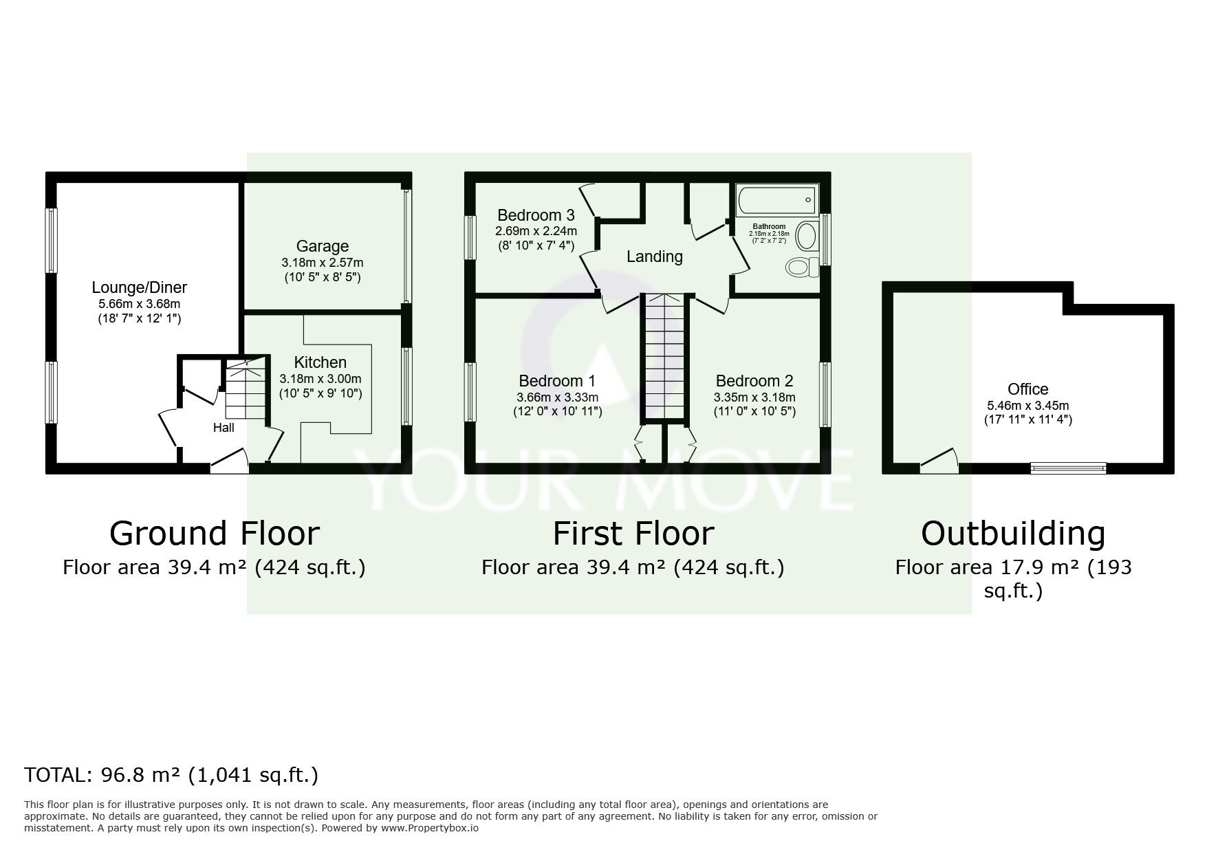 Floorplan of 3 bedroom Detached House for sale, Barton Drive, Newton Abbot, Devon, TQ12