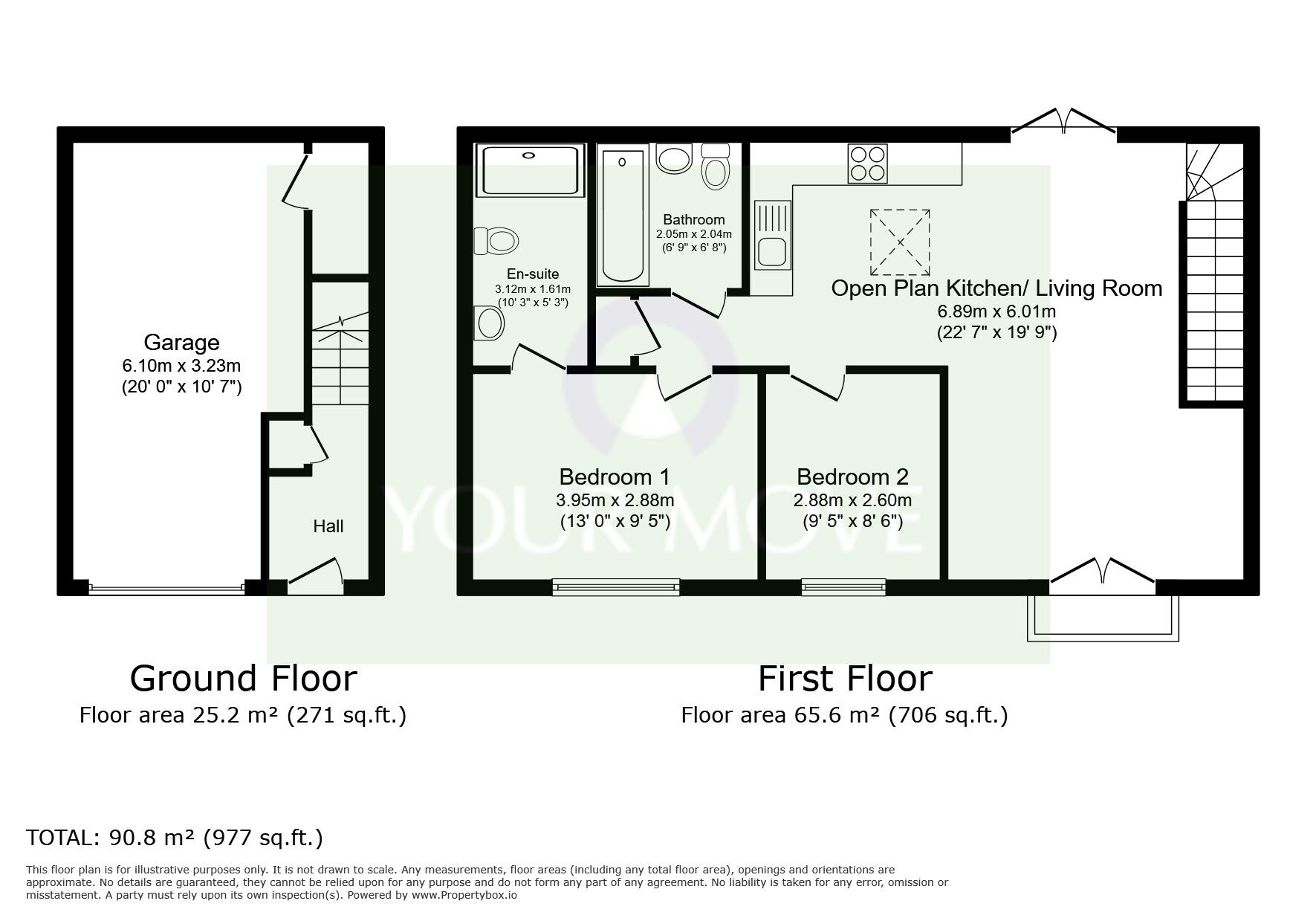 Floorplan of 2 bedroom Detached House for sale, Fullers Place, Chudleigh, Devon, TQ13