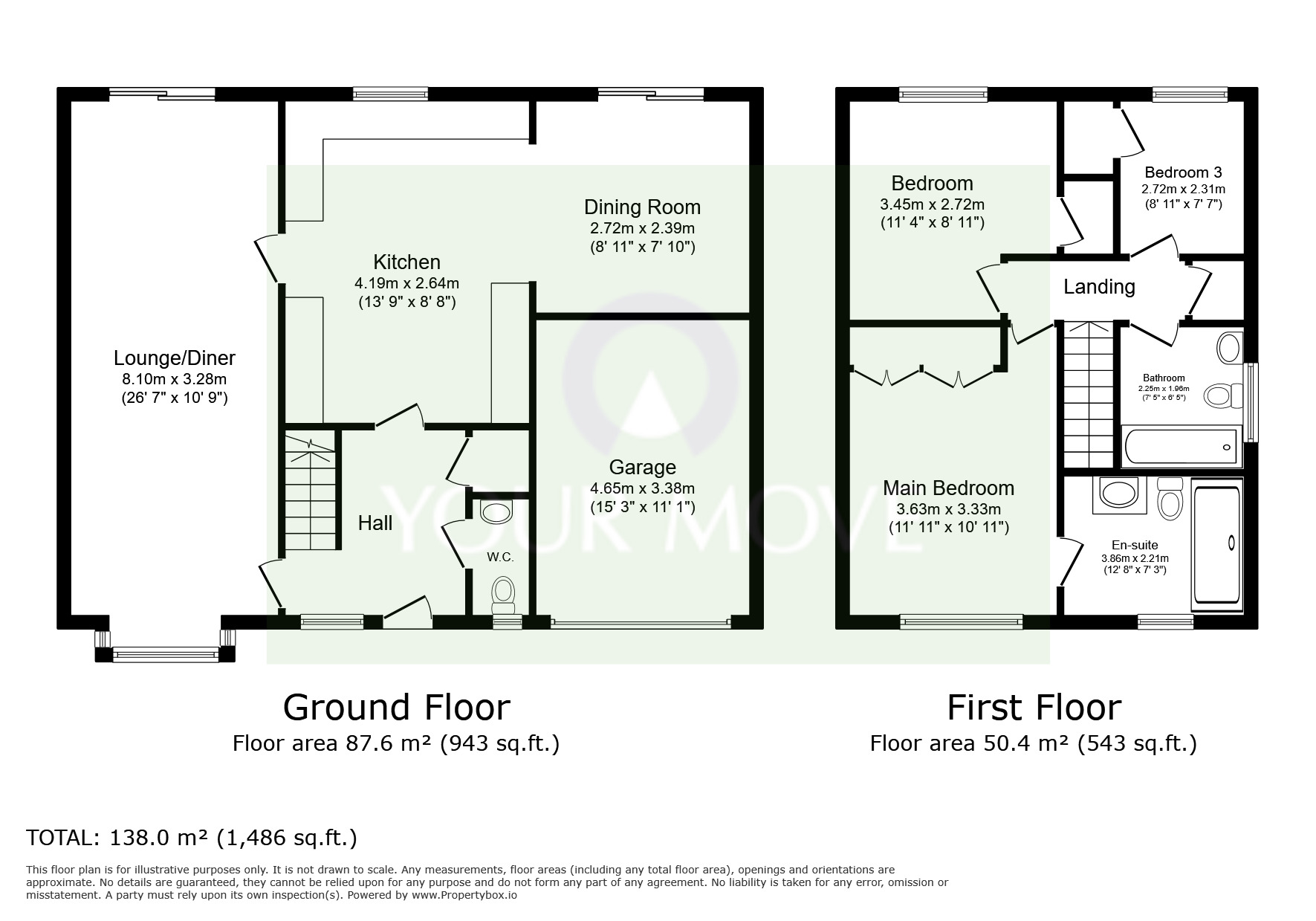 Floorplan of 3 bedroom Detached House for sale, Troarn Way, Chudleigh, Devon, TQ13