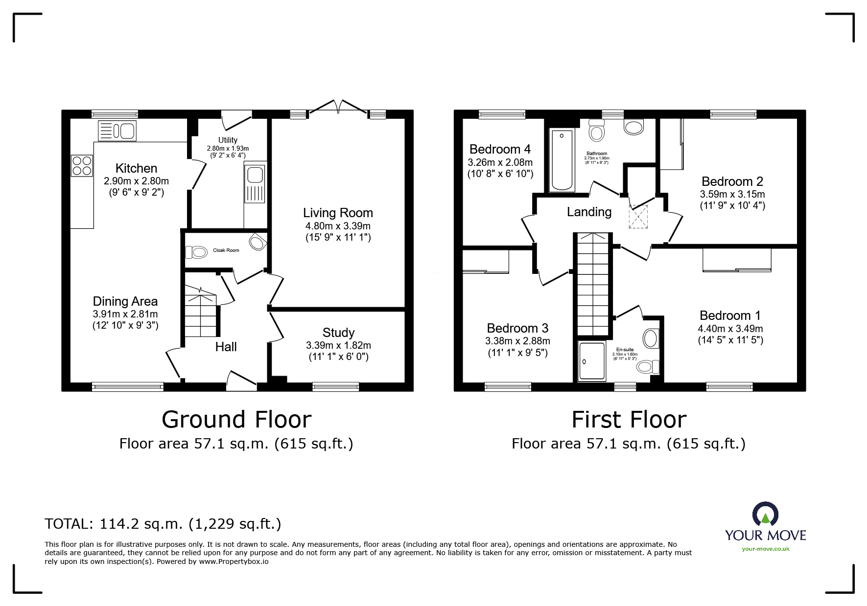 Floorplan of 4 bedroom Detached House for sale, Horseshoe Drive, Newton Abbot, TQ12