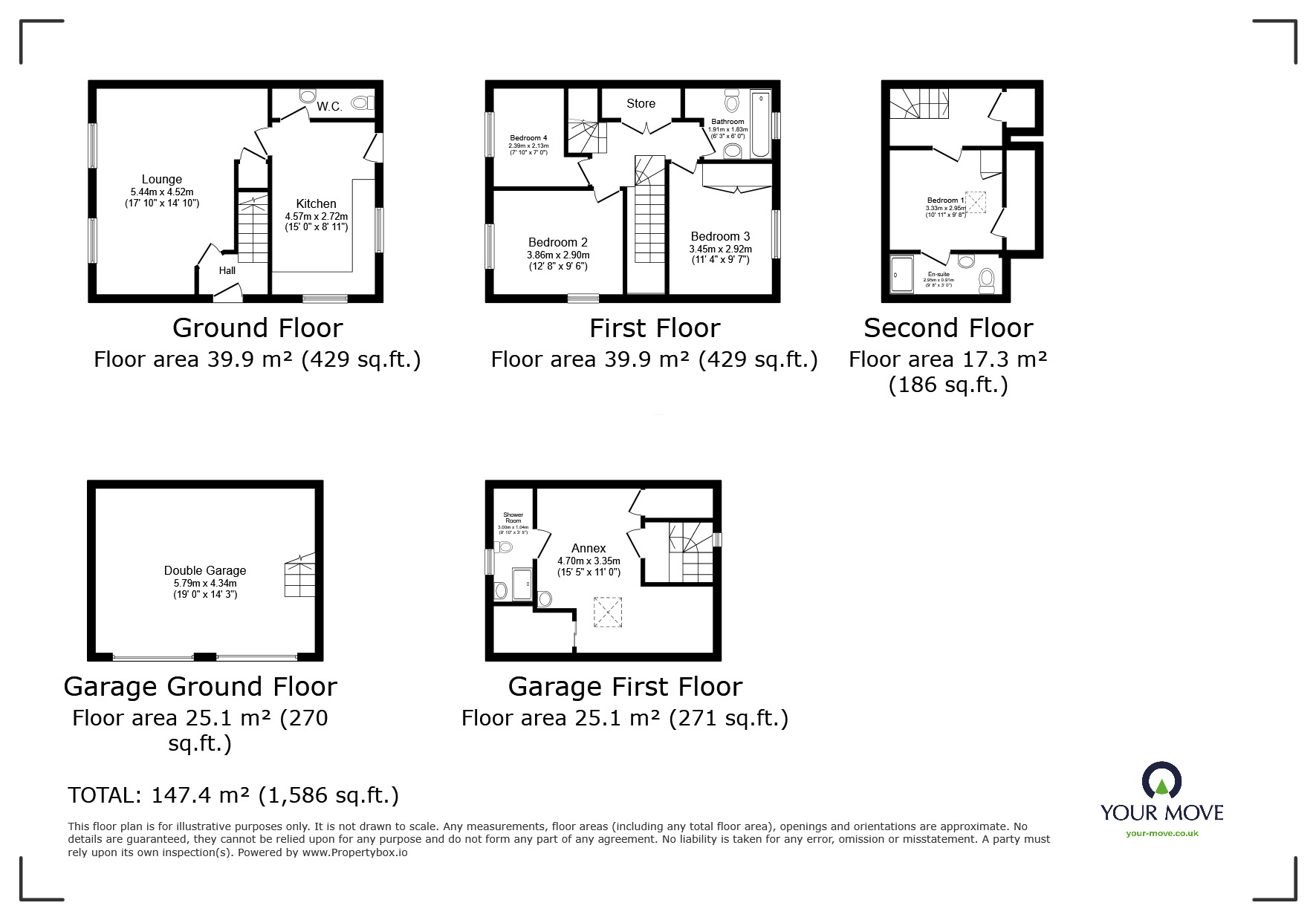 Floorplan of 4 bedroom End Terrace House for sale, Bridge Street, Ipplepen, Devon, TQ12