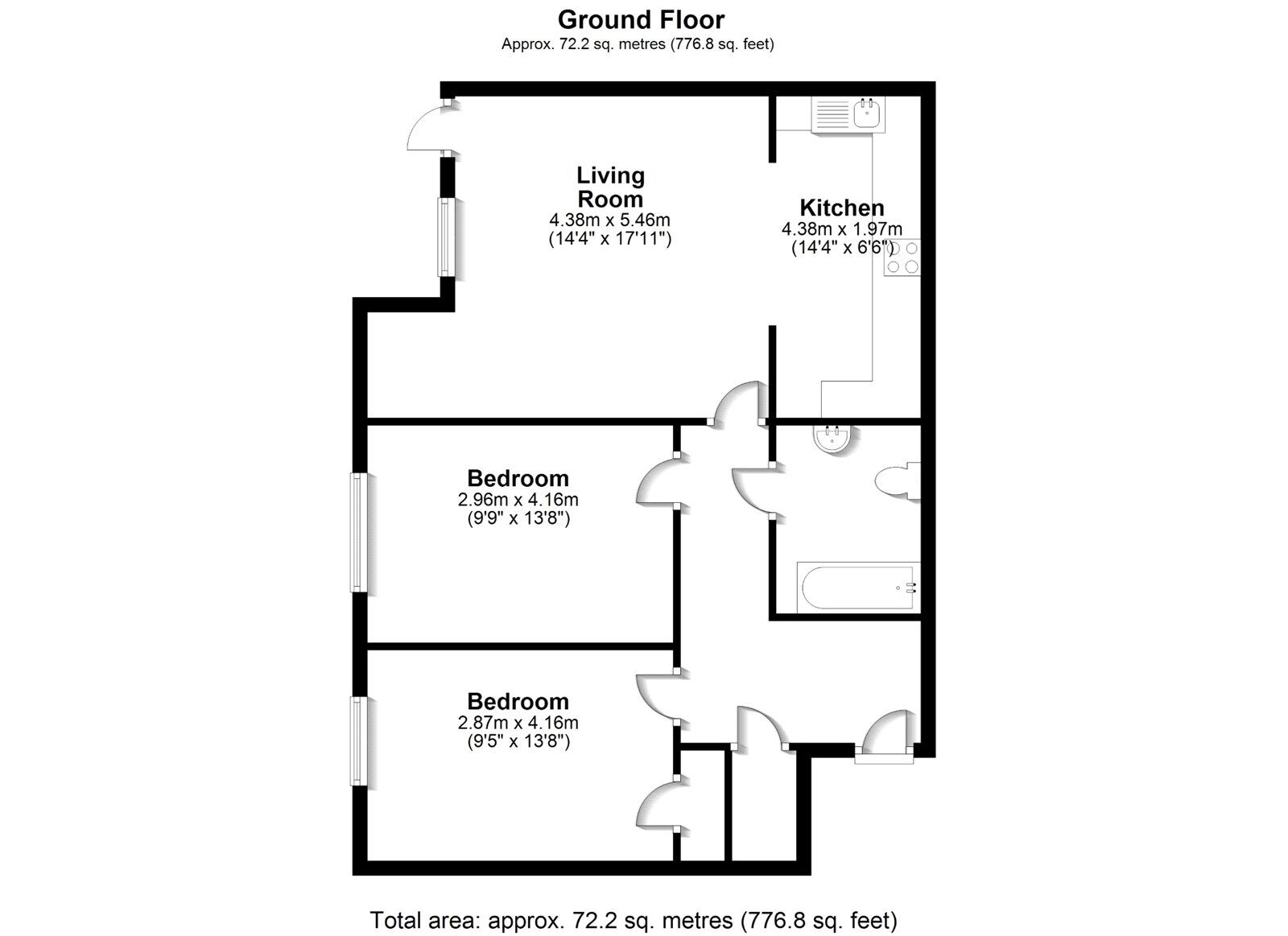 Floorplan of 2 bedroom  Flat for sale, Avonley Road, London, SE14