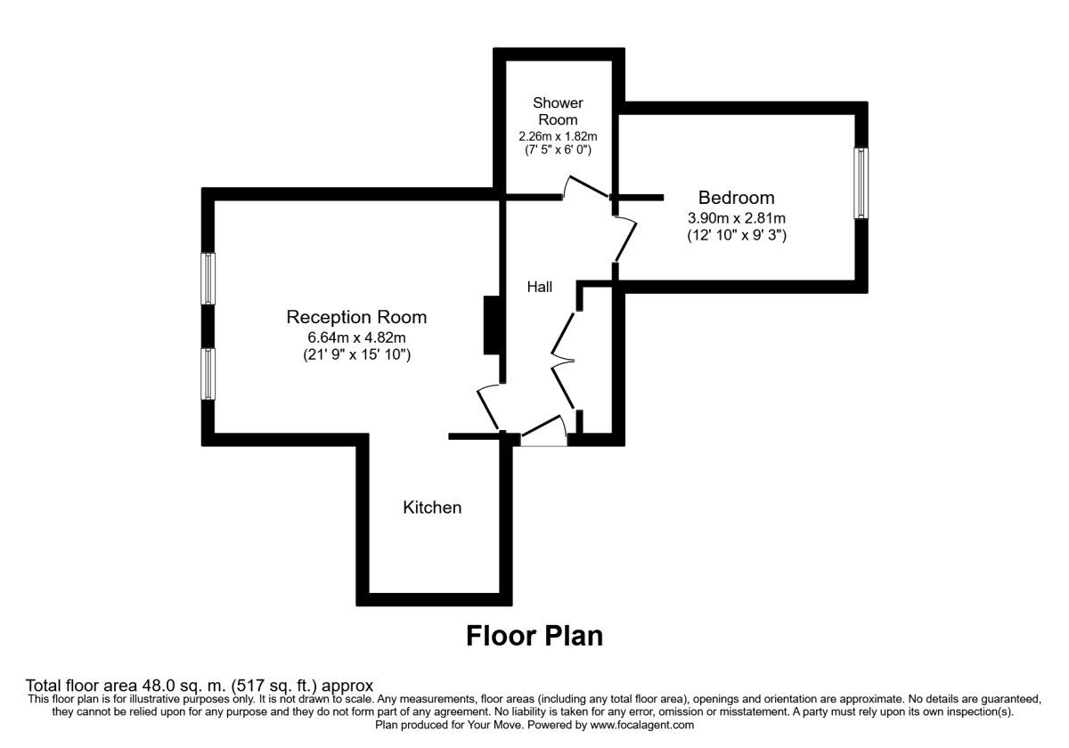 Floorplan of 1 bedroom  Flat to rent, Avonley Road, London, SE14