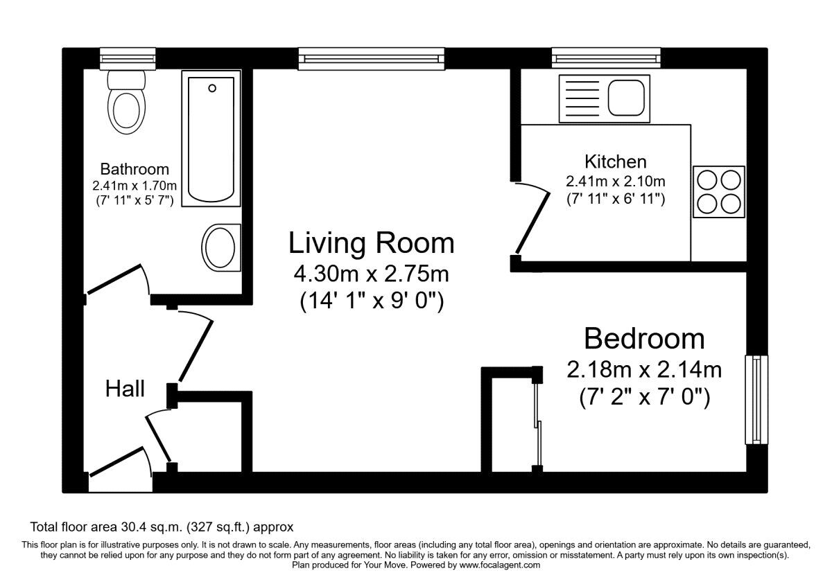 Floorplan of 1 bedroom  Flat to rent, John Williams Close, London, SE14