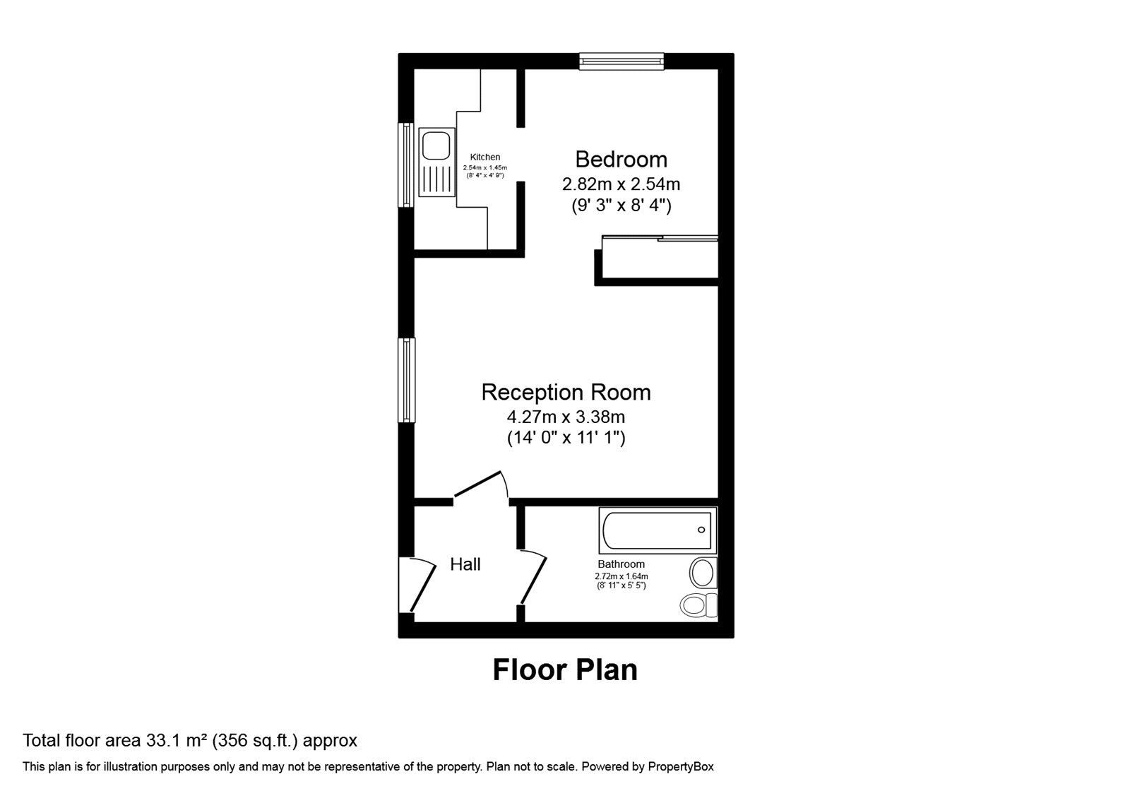 Floorplan of 1 bedroom  Flat for sale, Glenville Grove, London, SE8