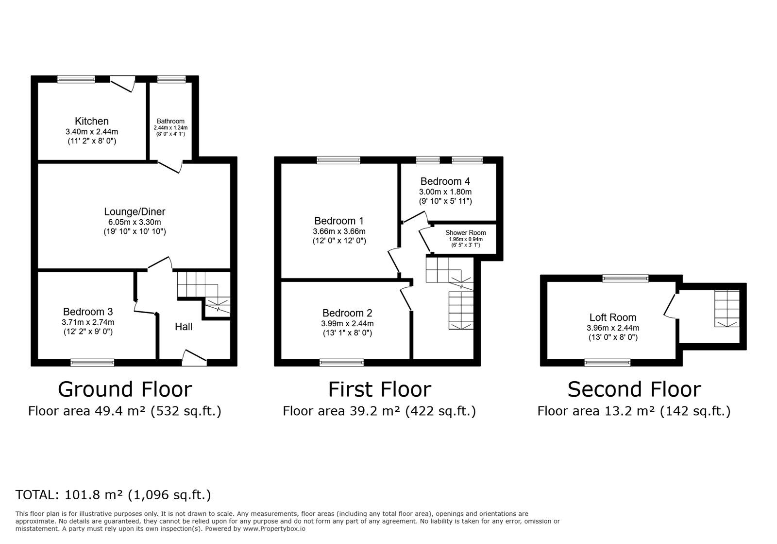 Floorplan of 4 bedroom Mid Terrace House for sale, Moremead Road, London, SE6