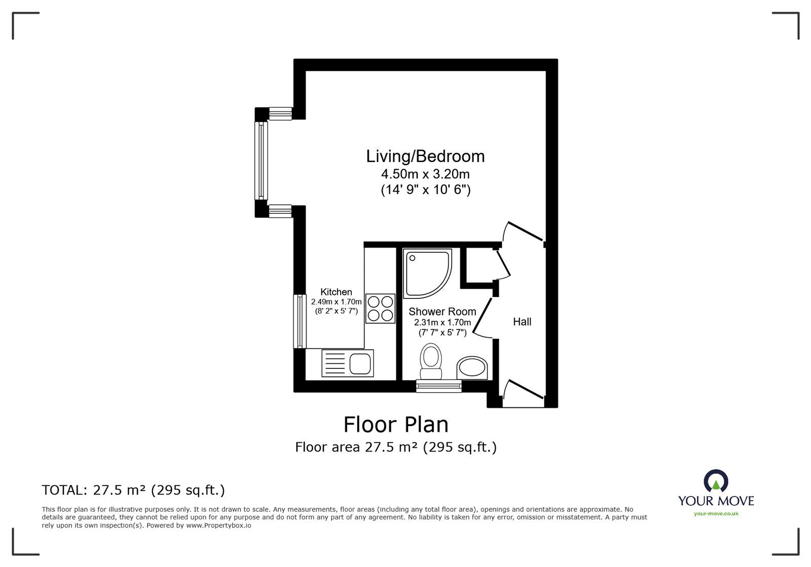 Floorplan of  Flat for sale, Sterling Gardens, London, SE14