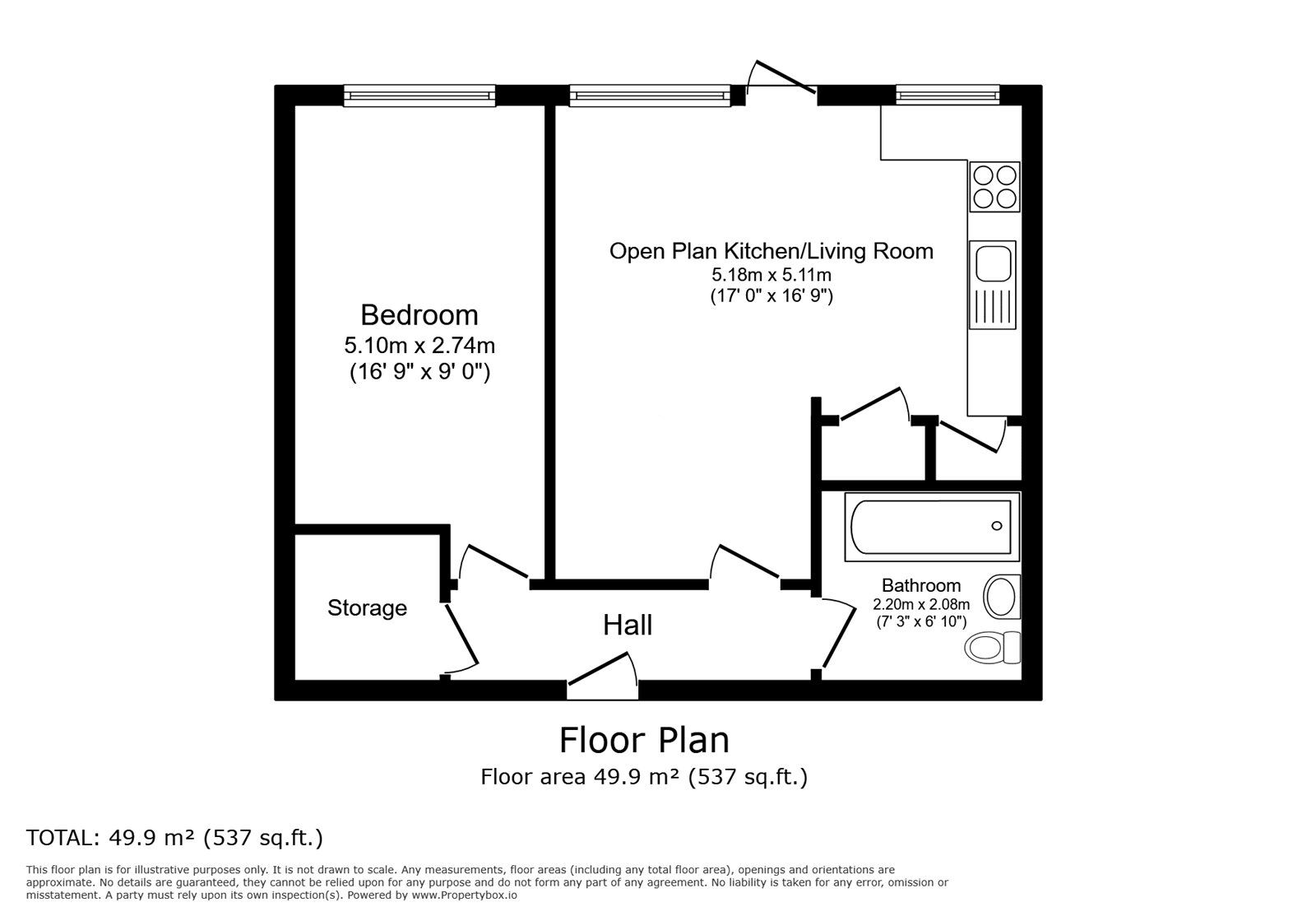 Floorplan of 1 bedroom  Flat for sale, Ebley Close, London, SE15