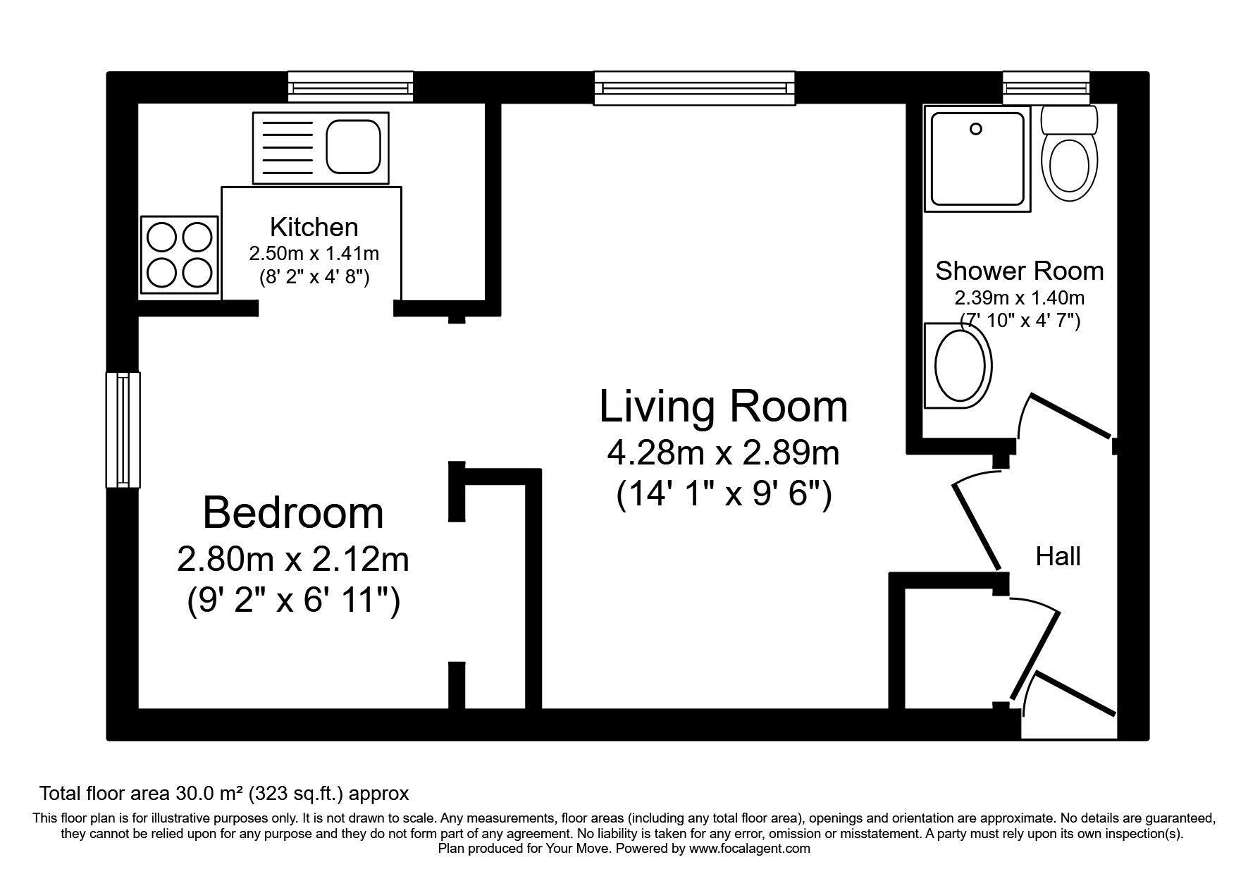 Floorplan of 1 bedroom  Flat to rent, Bridge Meadows, London, SE14