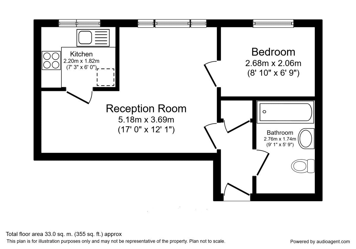 Floorplan of  Flat for sale, Samuel Close, London, SE14