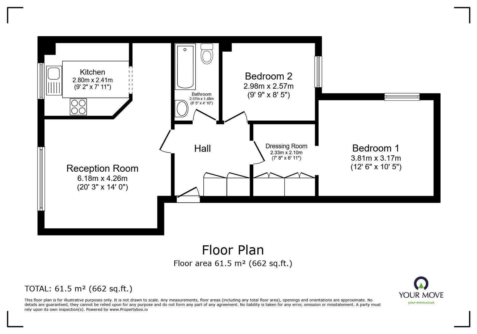 Floorplan of 2 bedroom  Flat for sale, John Williams Close, London, SE14