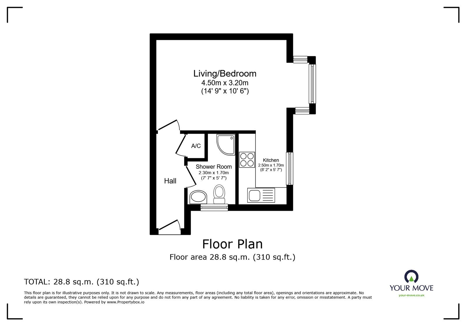 Floorplan of  Flat for sale, Sterling Gardens, London, SE14