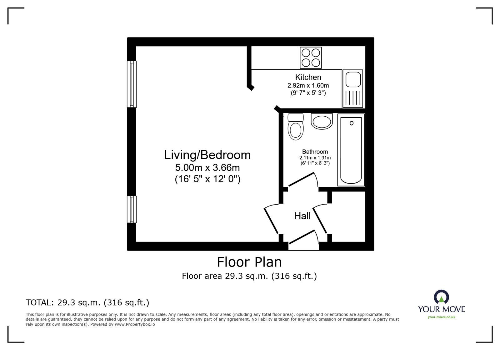 Floorplan of  Flat for sale, Farrow Lane, London, SE14