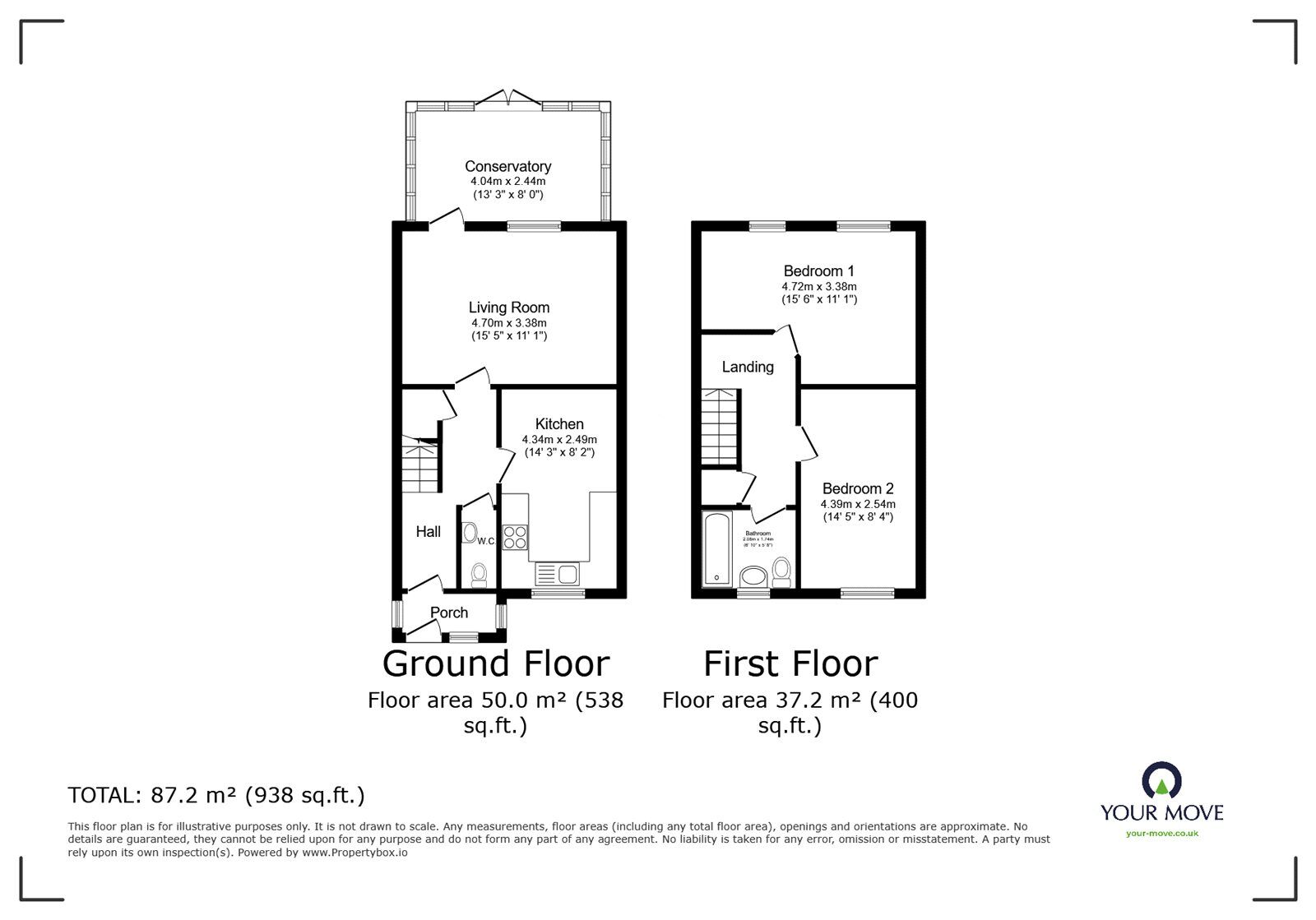 Floorplan of 2 bedroom Mid Terrace House for sale, Drovers Place, London, SE15