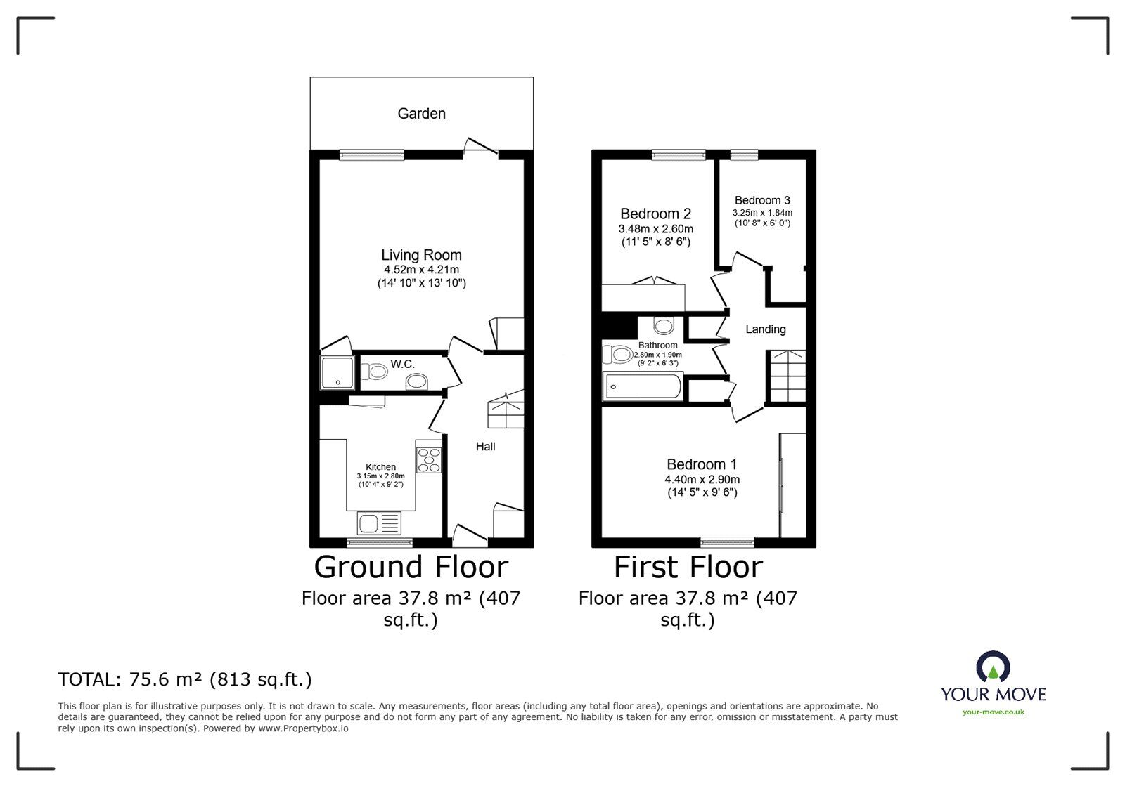 Floorplan of 3 bedroom  Flat for sale, Sharratt Street, London, SE15