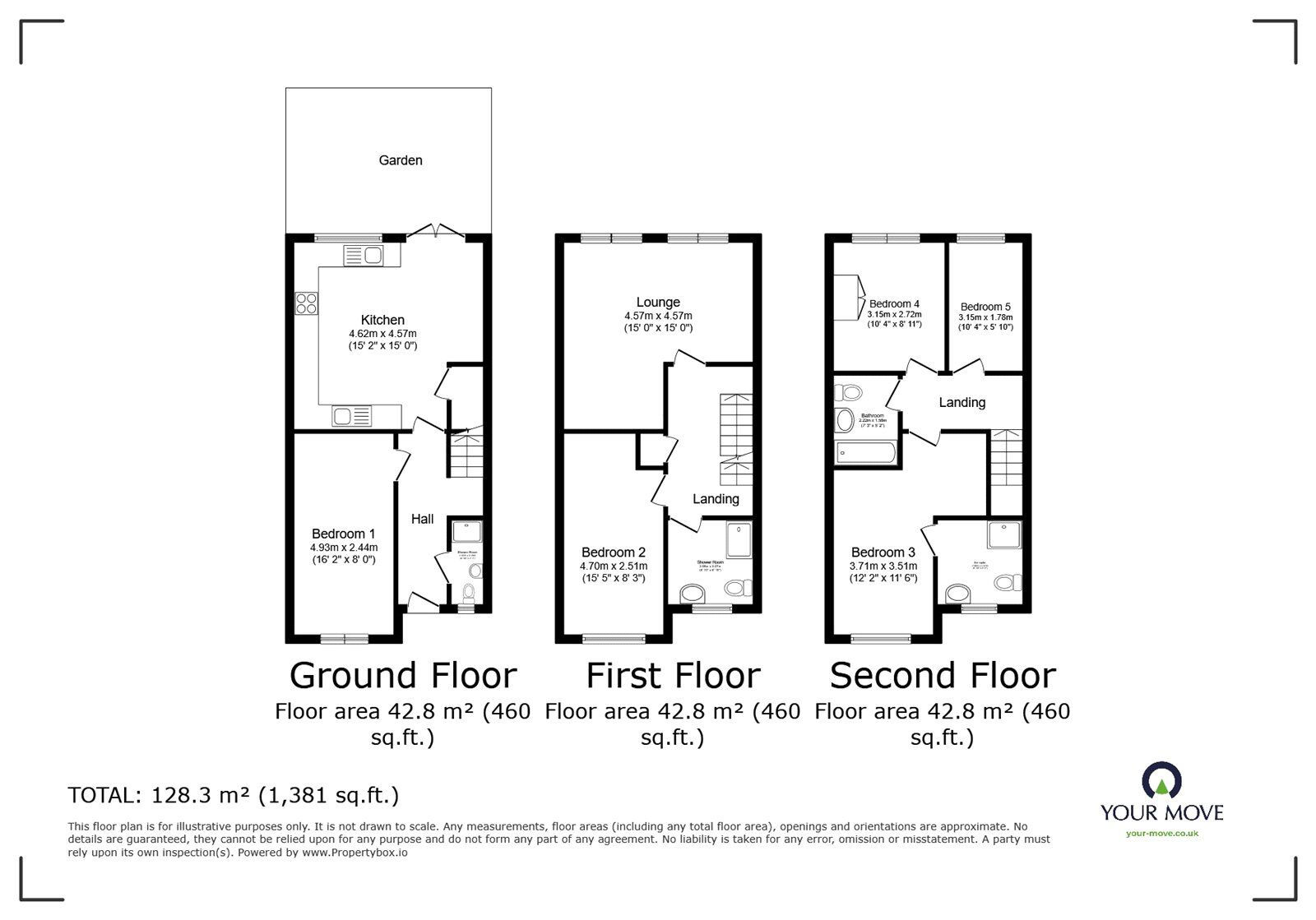 Floorplan of 5 bedroom Mid Terrace House for sale, Cold Blow Lane, London, SE14