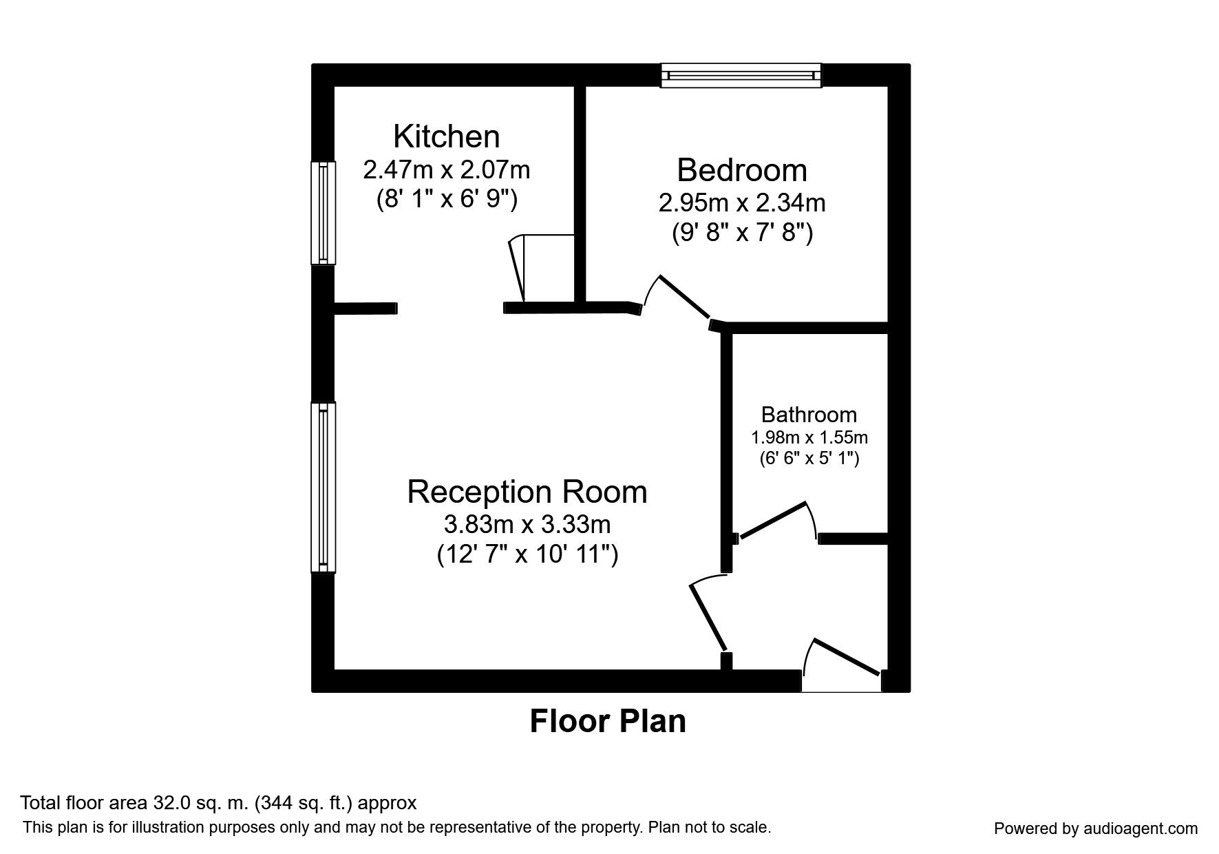 Floorplan of 1 bedroom  Flat to rent, Neptune Walk, Erith, Kent, DA8