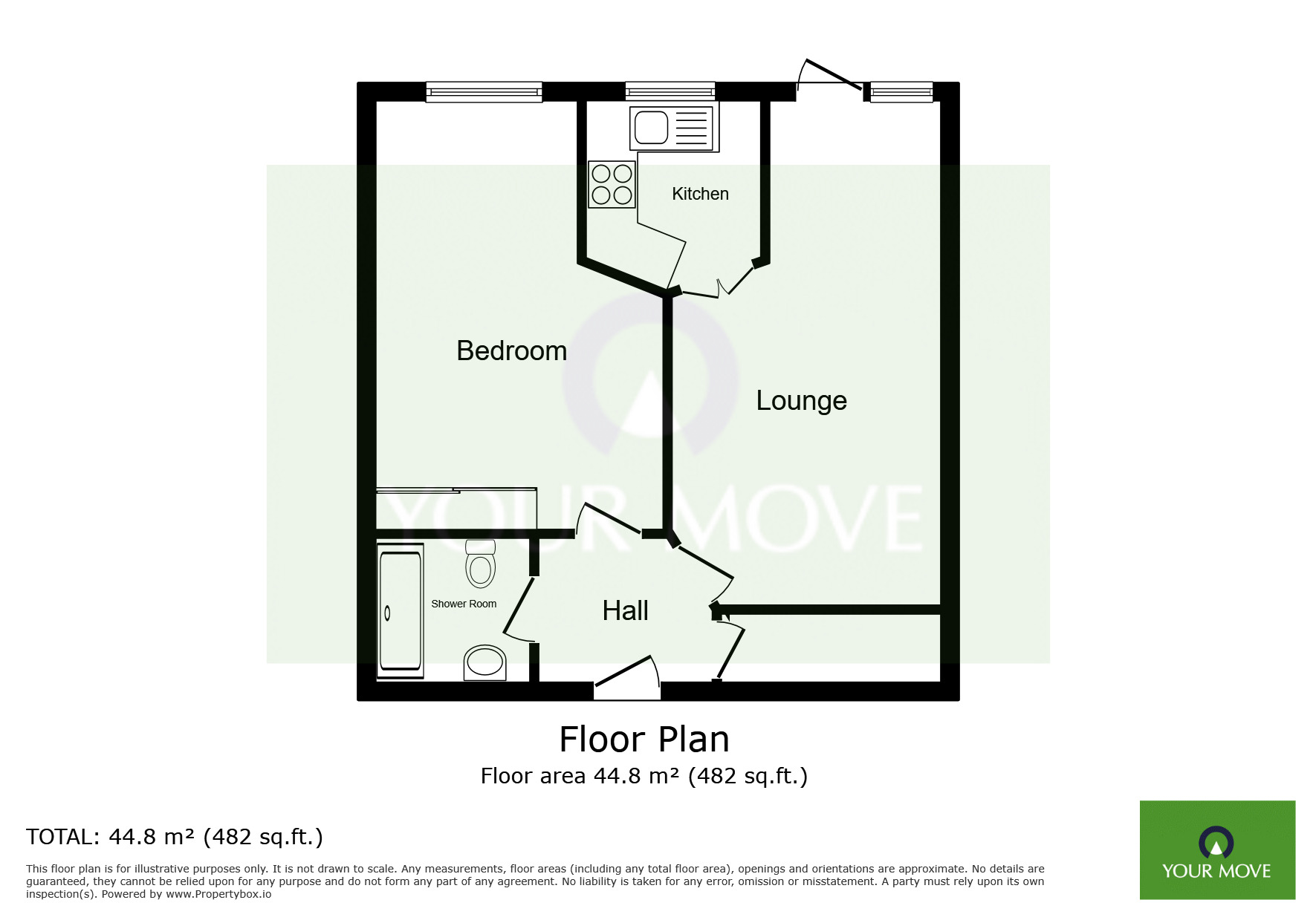 Floorplan of 1 bedroom  Flat for sale, Wharfside Close, Erith, Bexley, DA8