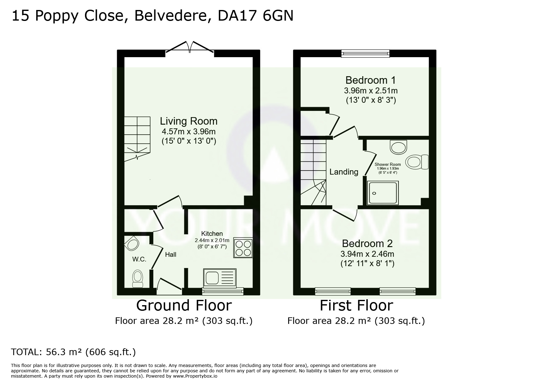 Floorplan of 2 bedroom Mid Terrace House for sale, Poppy Close, Belvedere, DA17