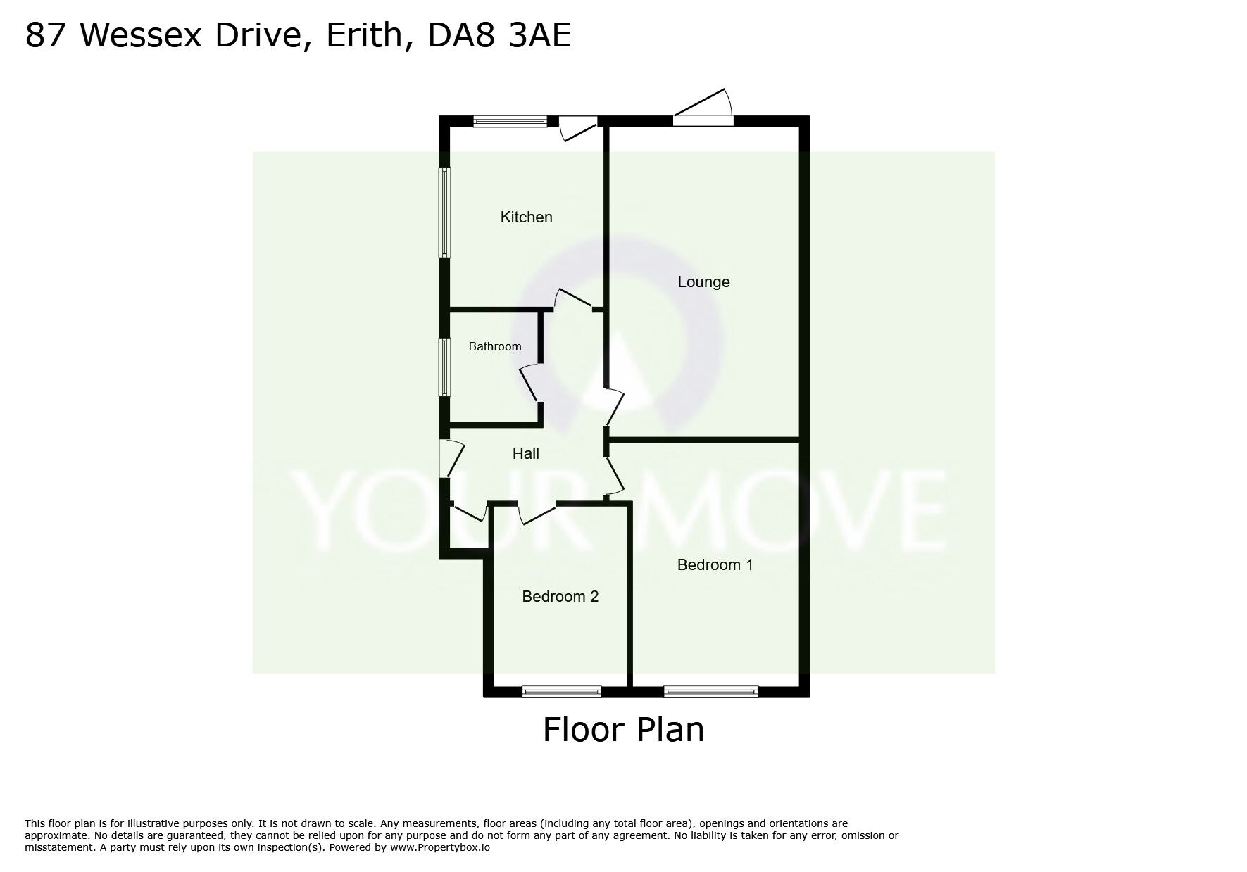 Floorplan of 2 bedroom  Flat for sale, Wessex Drive, Erith, Bexley, DA8