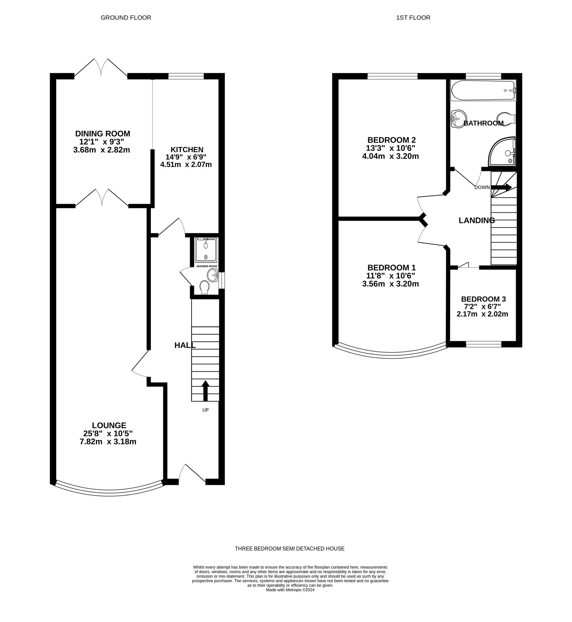 Floorplan of 3 bedroom Semi Detached House for sale, Edendale Road, Bexleyheath, DA7