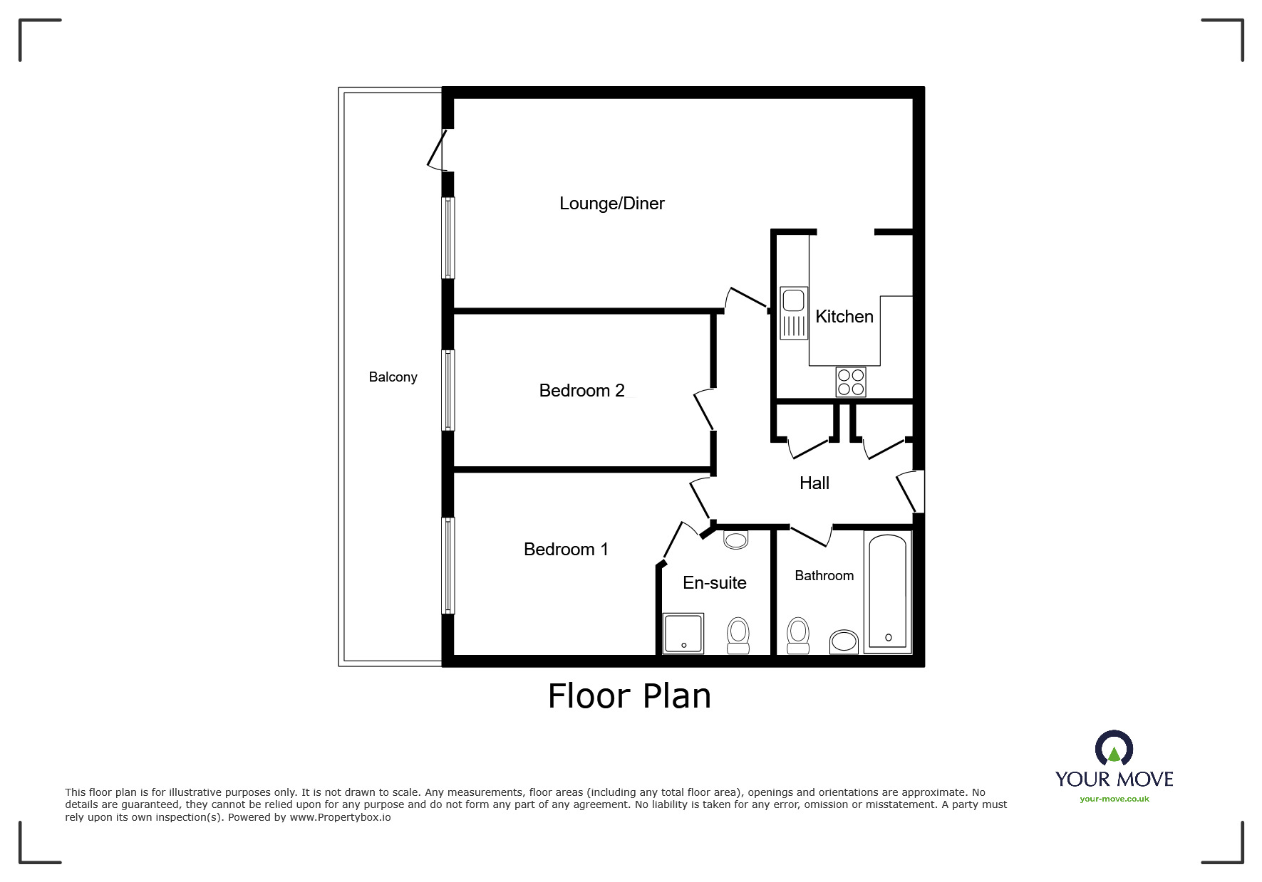 Floorplan of 2 bedroom  Flat for sale, Erith High Street, Erith, DA8