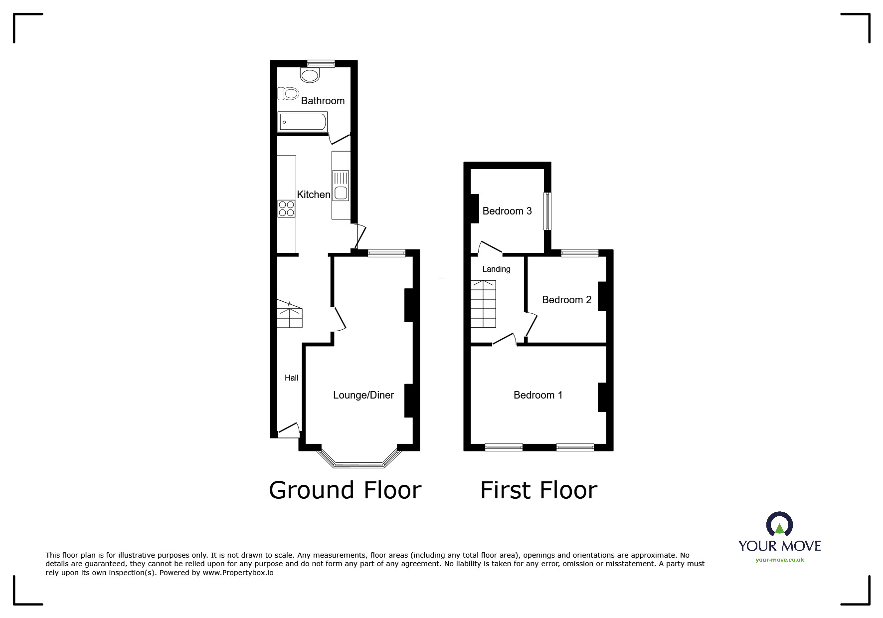 Floorplan of 3 bedroom Mid Terrace House for sale, Gladeswood Road, Belvedere, DA17