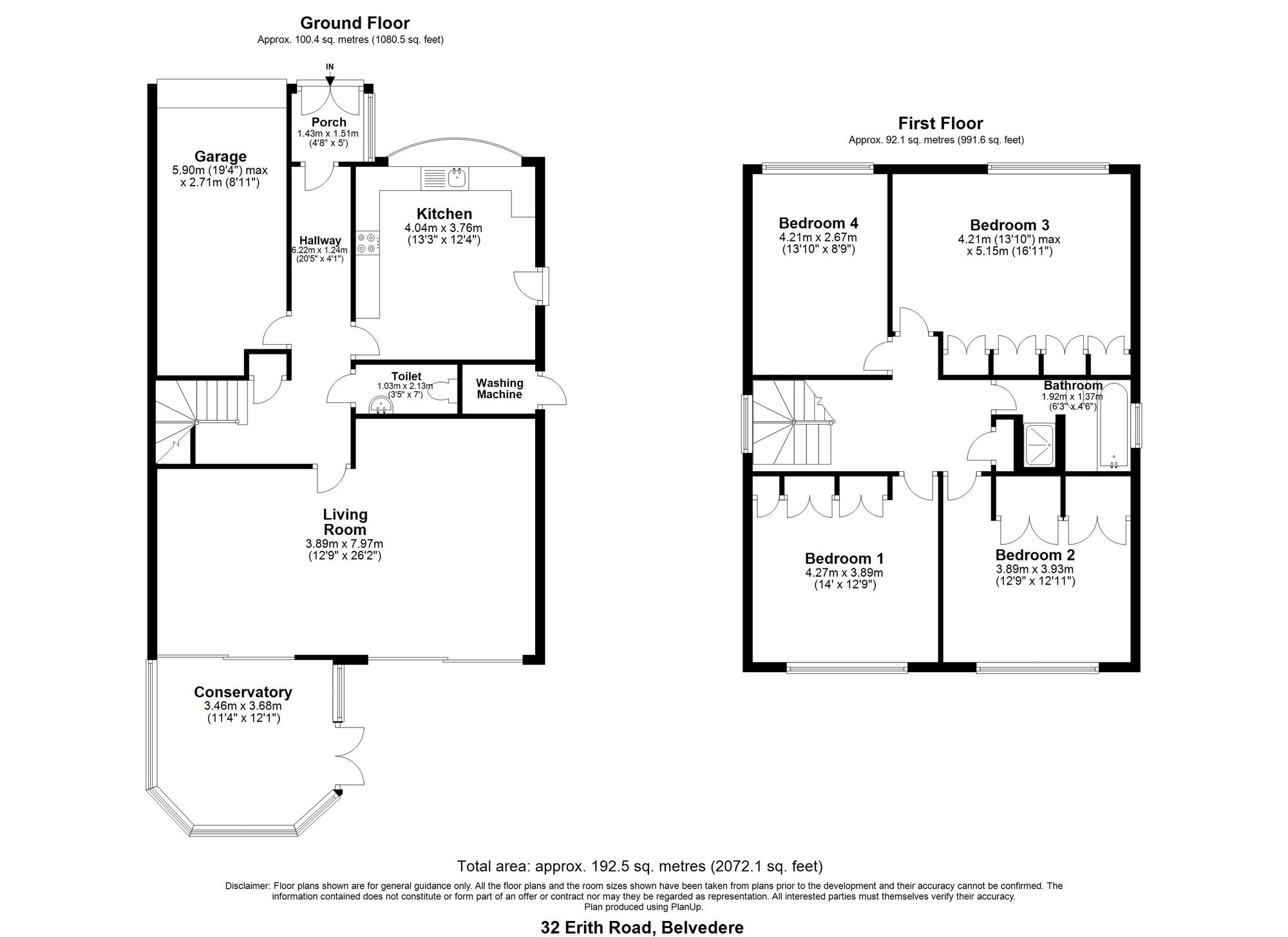 Floorplan of 4 bedroom Detached House to rent, Erith Road, Belvedere, DA17