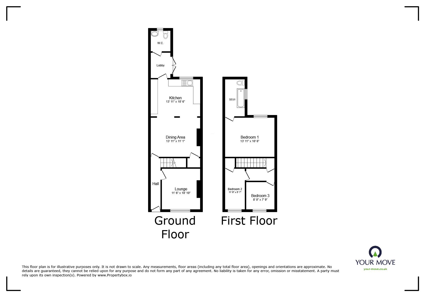 Floorplan of 3 bedroom Mid Terrace House to rent, West Street, Erith, DA8