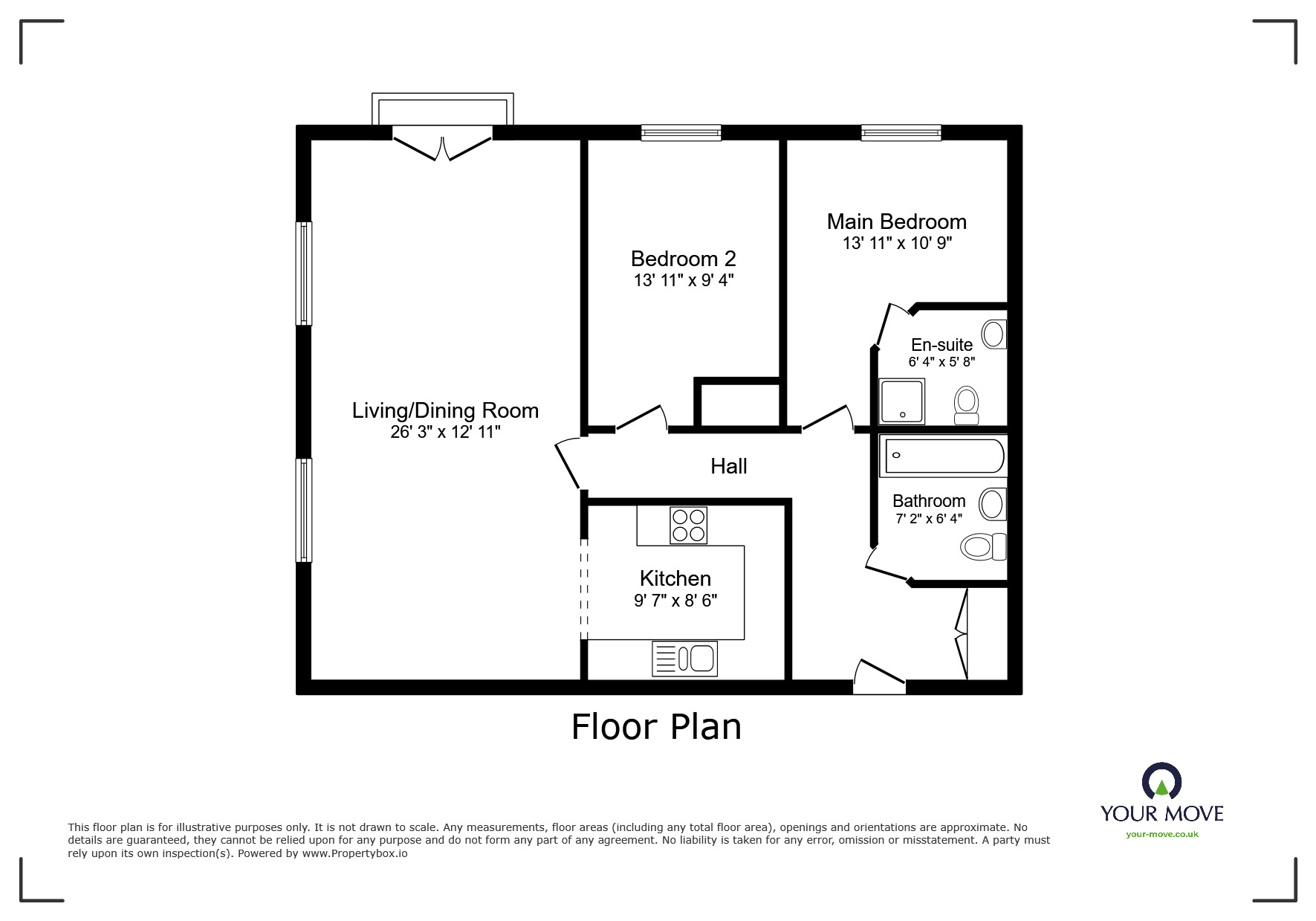 Floorplan of 2 bedroom  Flat for sale, Chichester Wharf, Erith, DA8