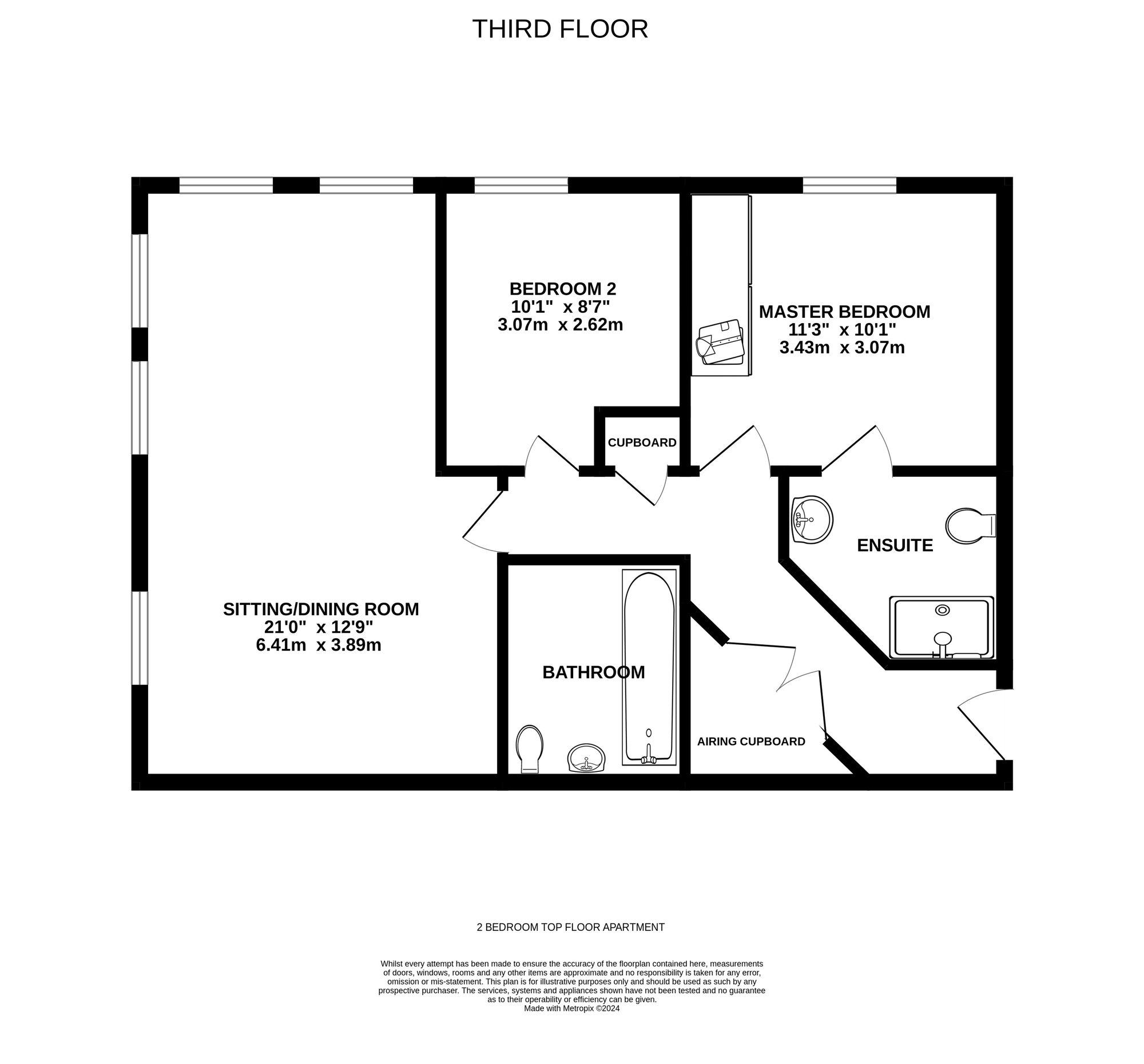 Floorplan of 2 bedroom  Flat to rent, Rainbow Road, Erith, DA8