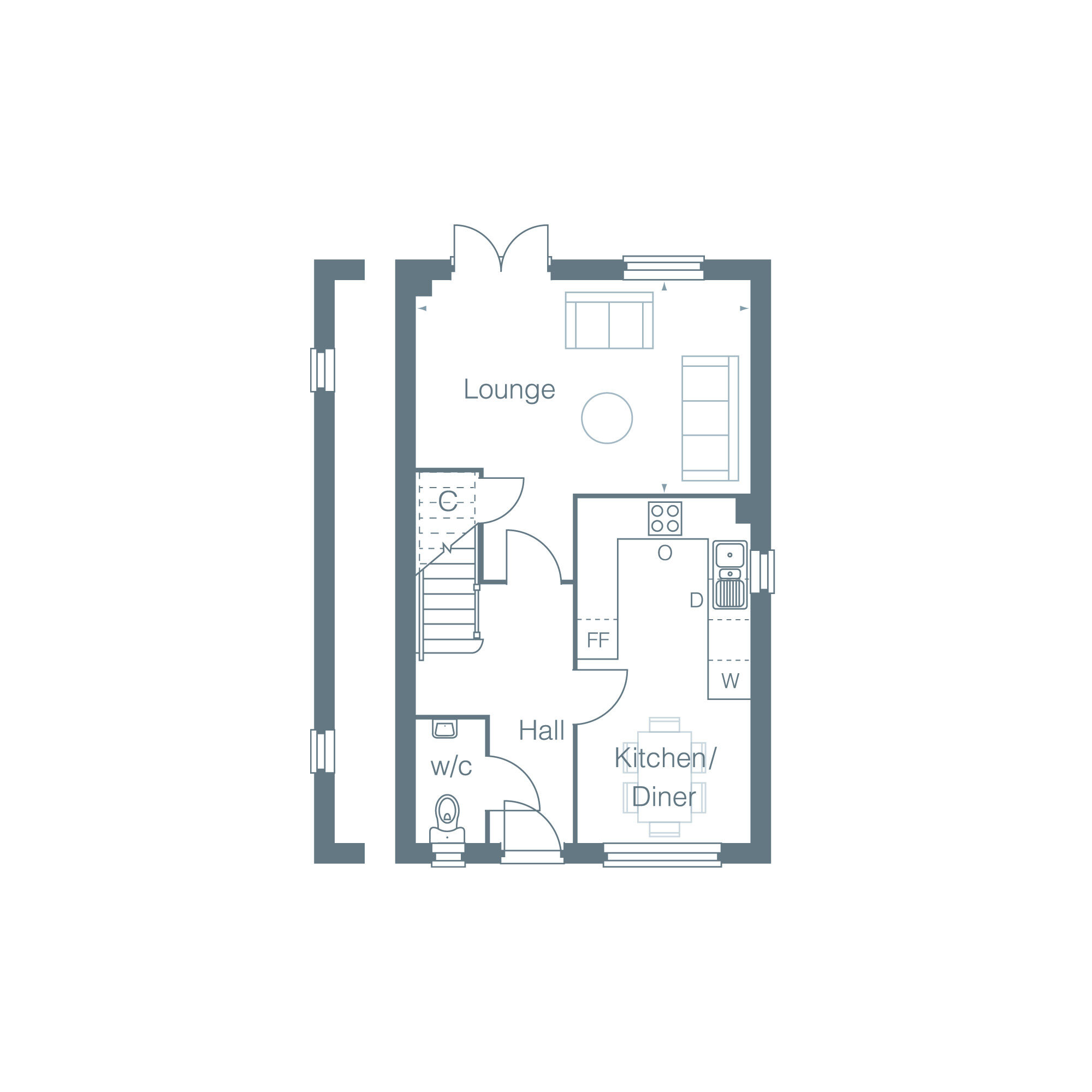 Floorplan of 3 bedroom Detached House for sale, London Road, Sholden, Kent, CT14