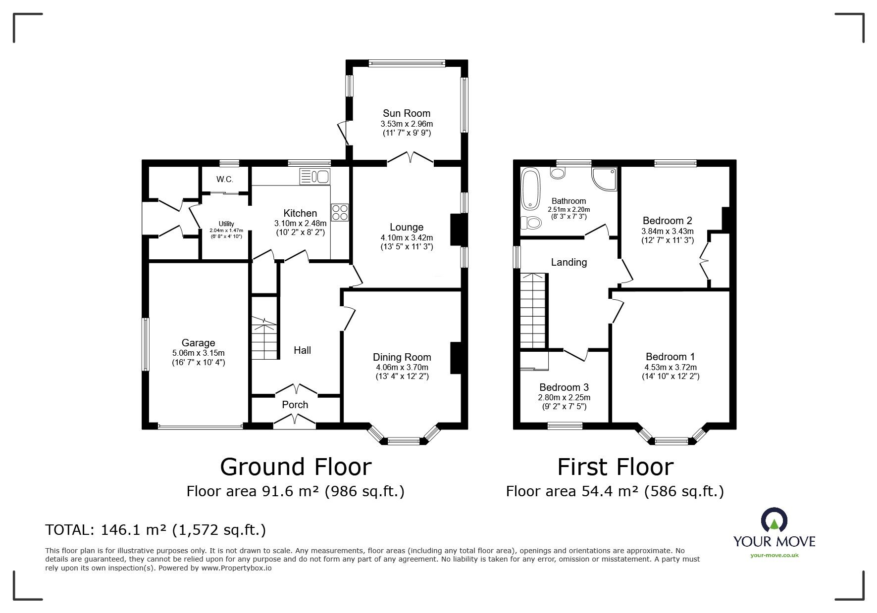 Floorplan of 3 bedroom Detached House for sale, Hykeham Road, Lincoln, Lincolnshire, LN6