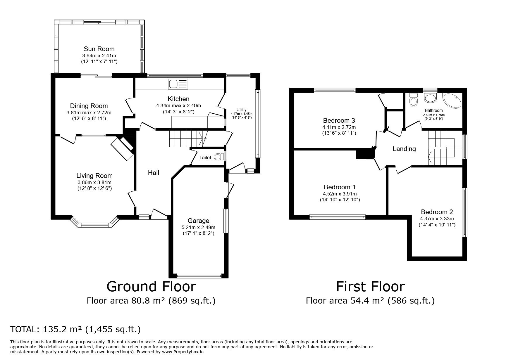 Floorplan of 3 bedroom Detached House for sale, Station Road, North Hykeham, Lincolnshire, LN6