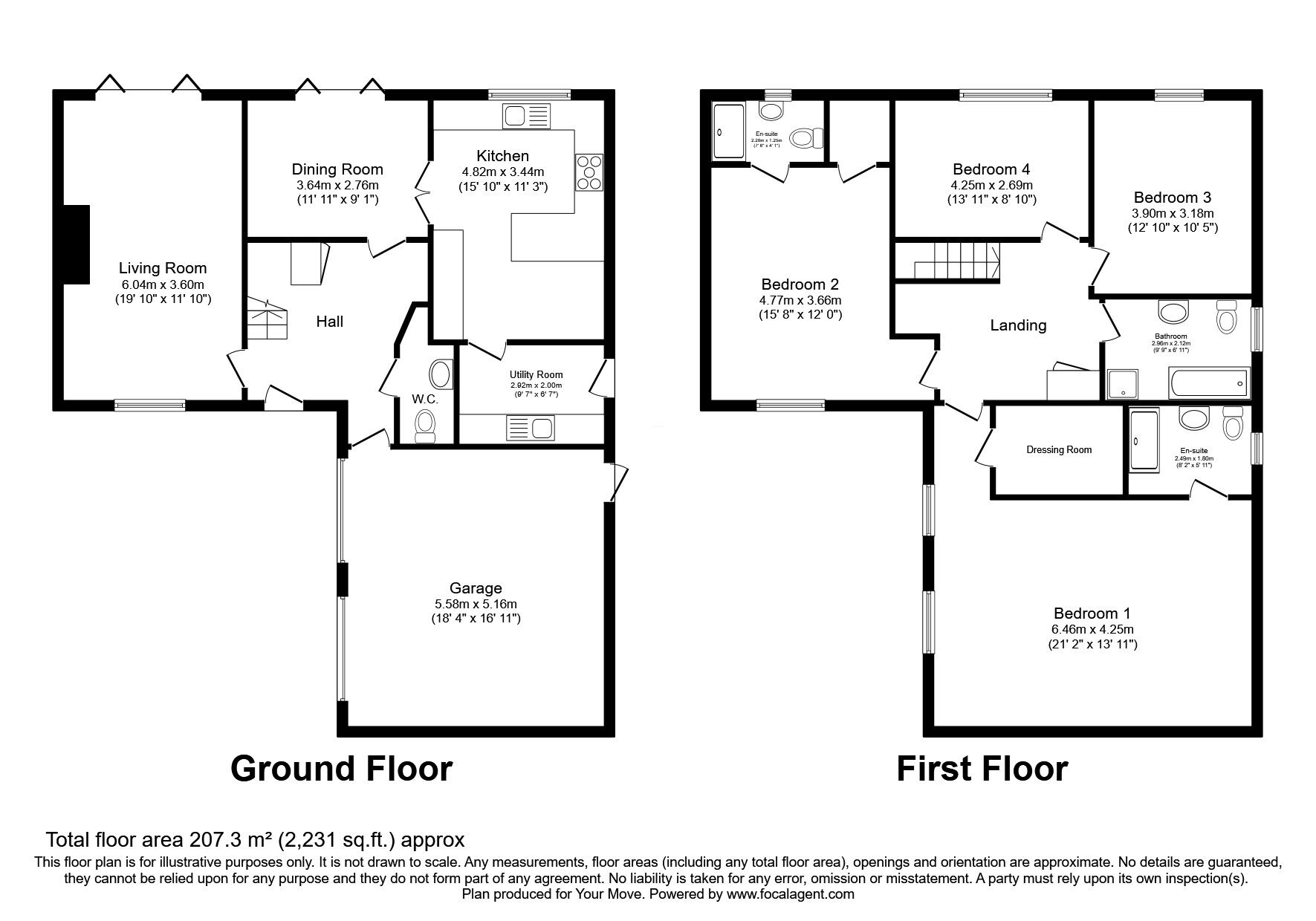 Floorplan of 4 bedroom Detached House for sale, Cleveland Avenue, North Hykeham, Lincolnshire, LN6