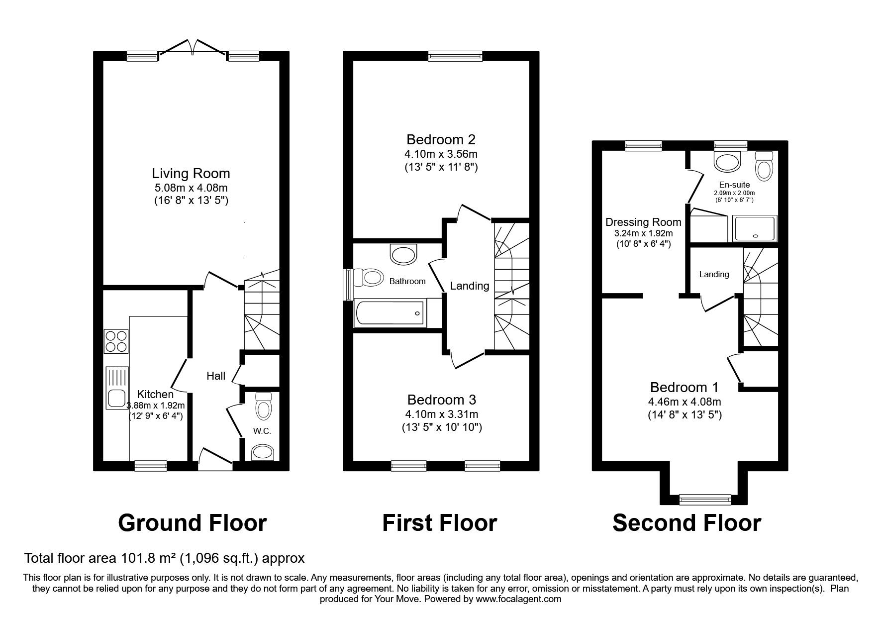 Floorplan of 3 bedroom Semi Detached House for sale, Taurus Avenue, North Hykeham, Lincolnshire, LN6