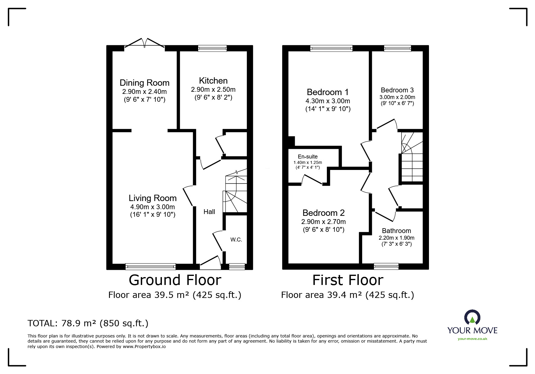 Floorplan of 3 bedroom Semi Detached House for sale, Remus Court, North Hykeham, Lincolnshire, LN6