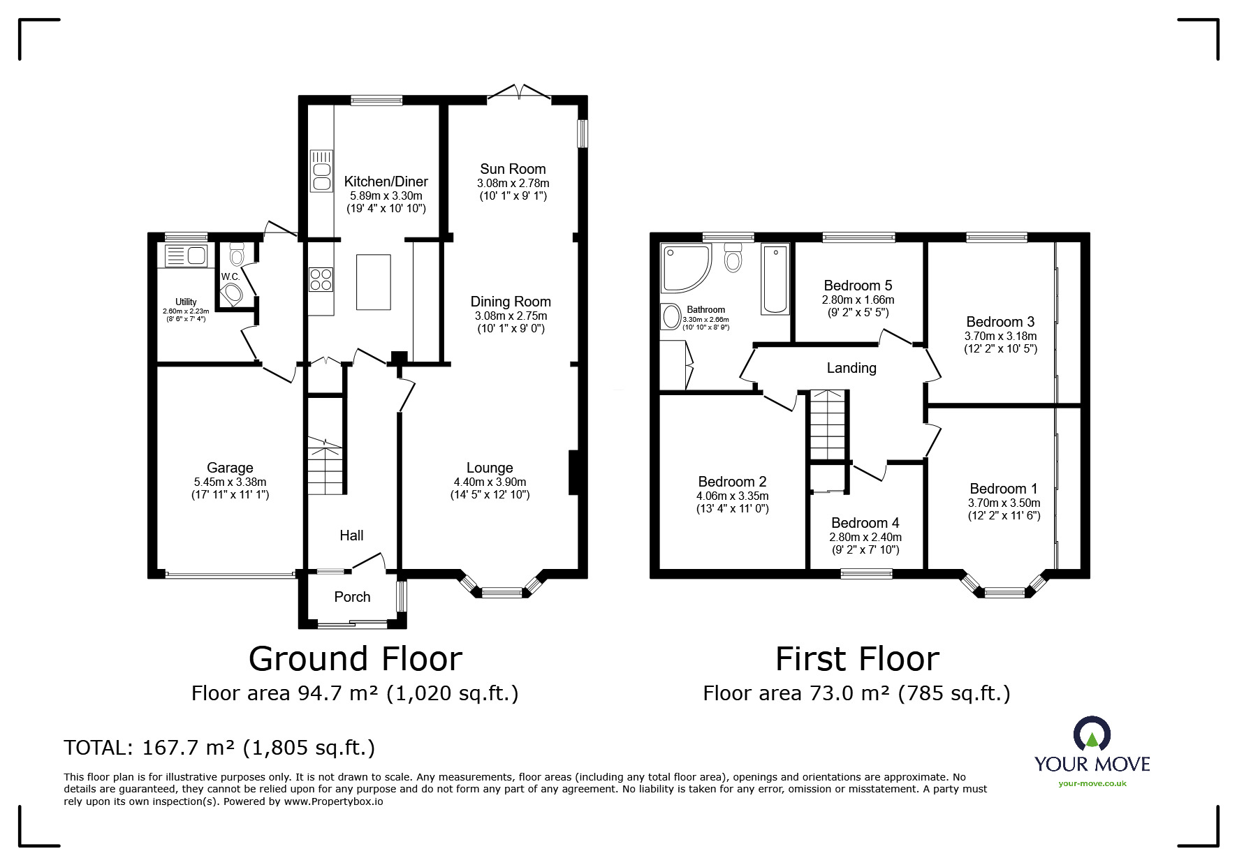 Floorplan of 5 bedroom Detached House for sale, Constance Avenue, Lincoln, Lincolnshire, LN6