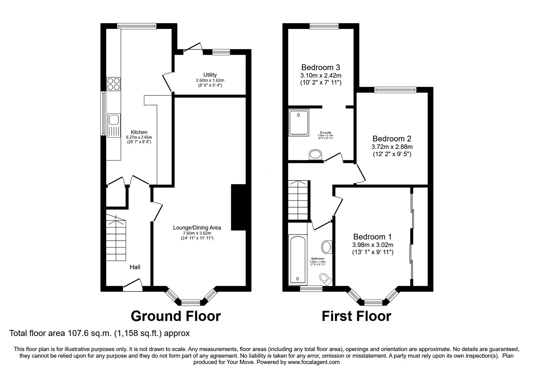 Floorplan of 3 bedroom Semi Detached House for sale, Sunningdale Drive, Lincoln, Lincolnshire, LN6