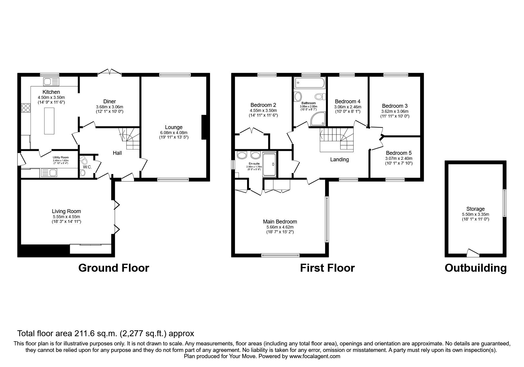 Floorplan of 5 bedroom Detached House for sale, Newark Road, North Hykeham, Lincolnshire, LN6