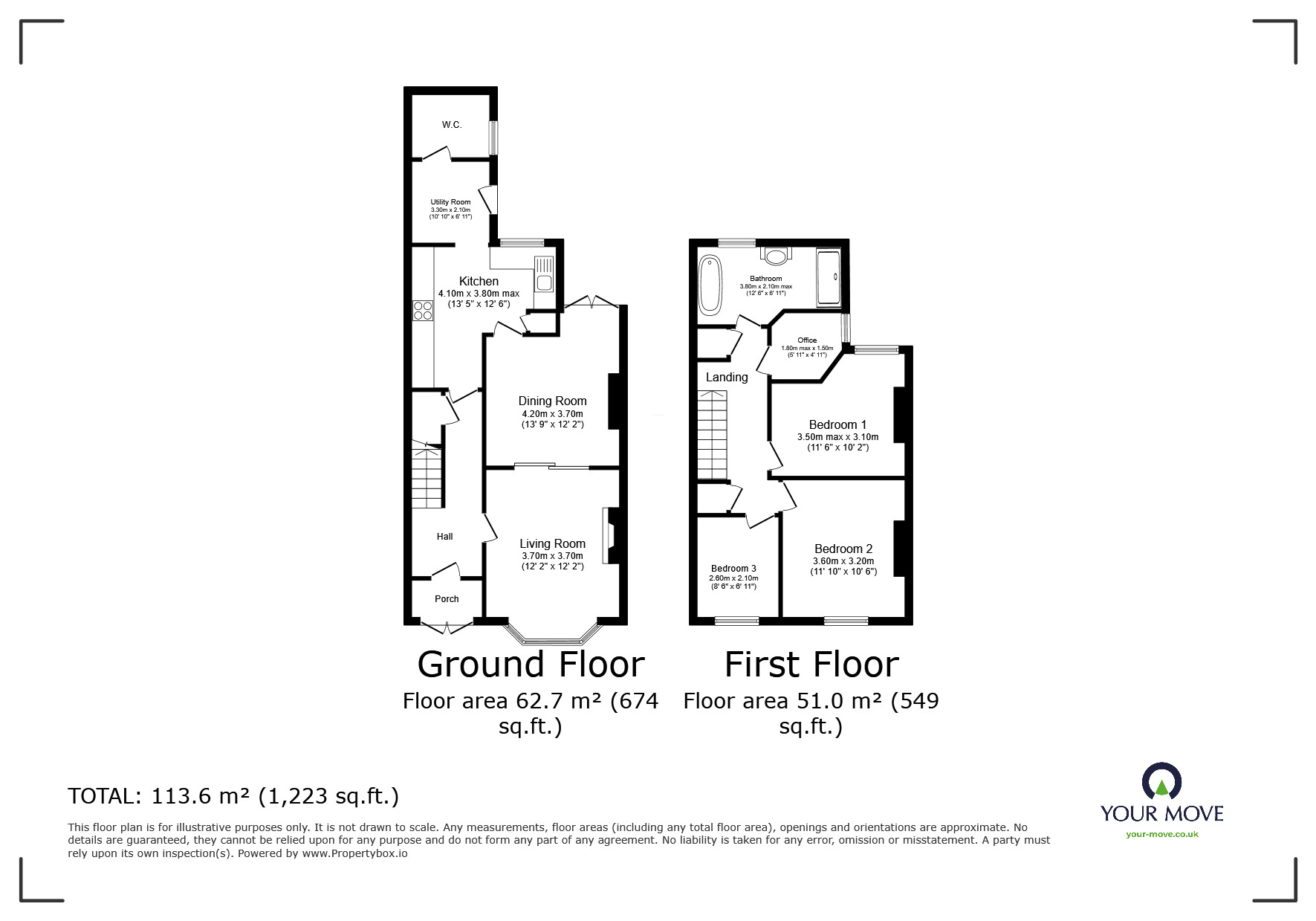 Floorplan of 3 bedroom Semi Detached House for sale, Hykeham Road, Lincoln, Lincolnshire, LN6